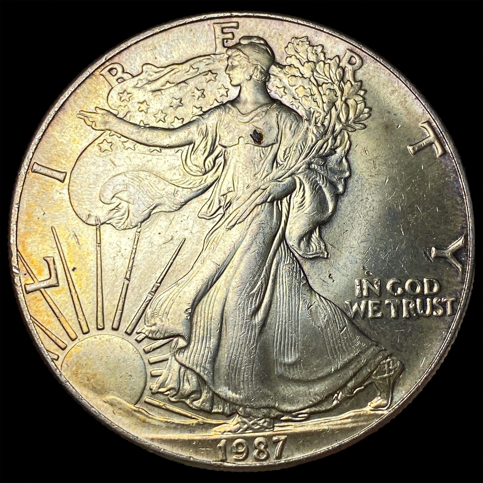 1987 1 oz Silver American Eagle $1 UNCIRCULATED: 1987 1 oz Silver American Eagle $1 UNCIRCULATED