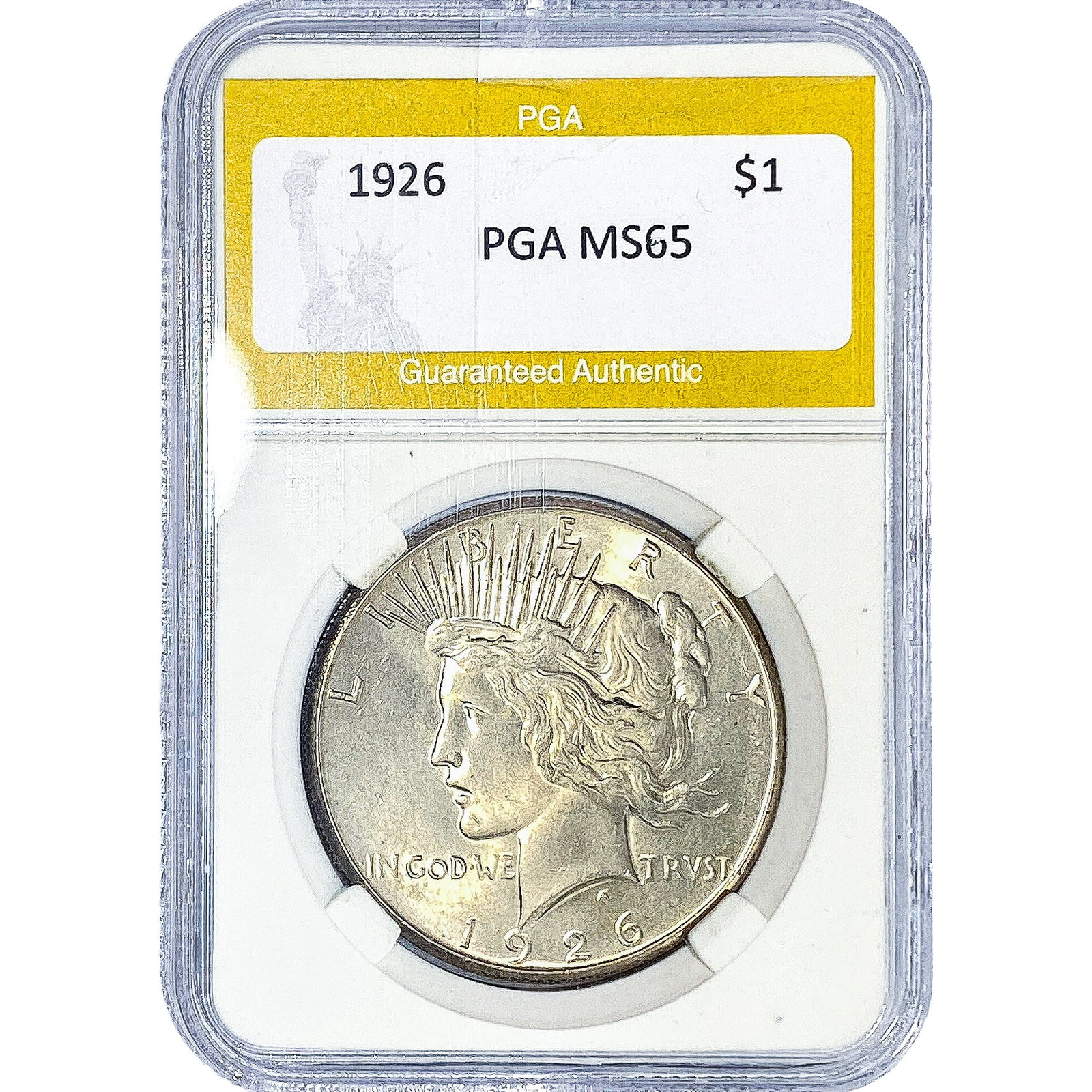 1926 Silver Peace Dollar PGA MS65: 1926 Silver Peace Dollar PGA MS65