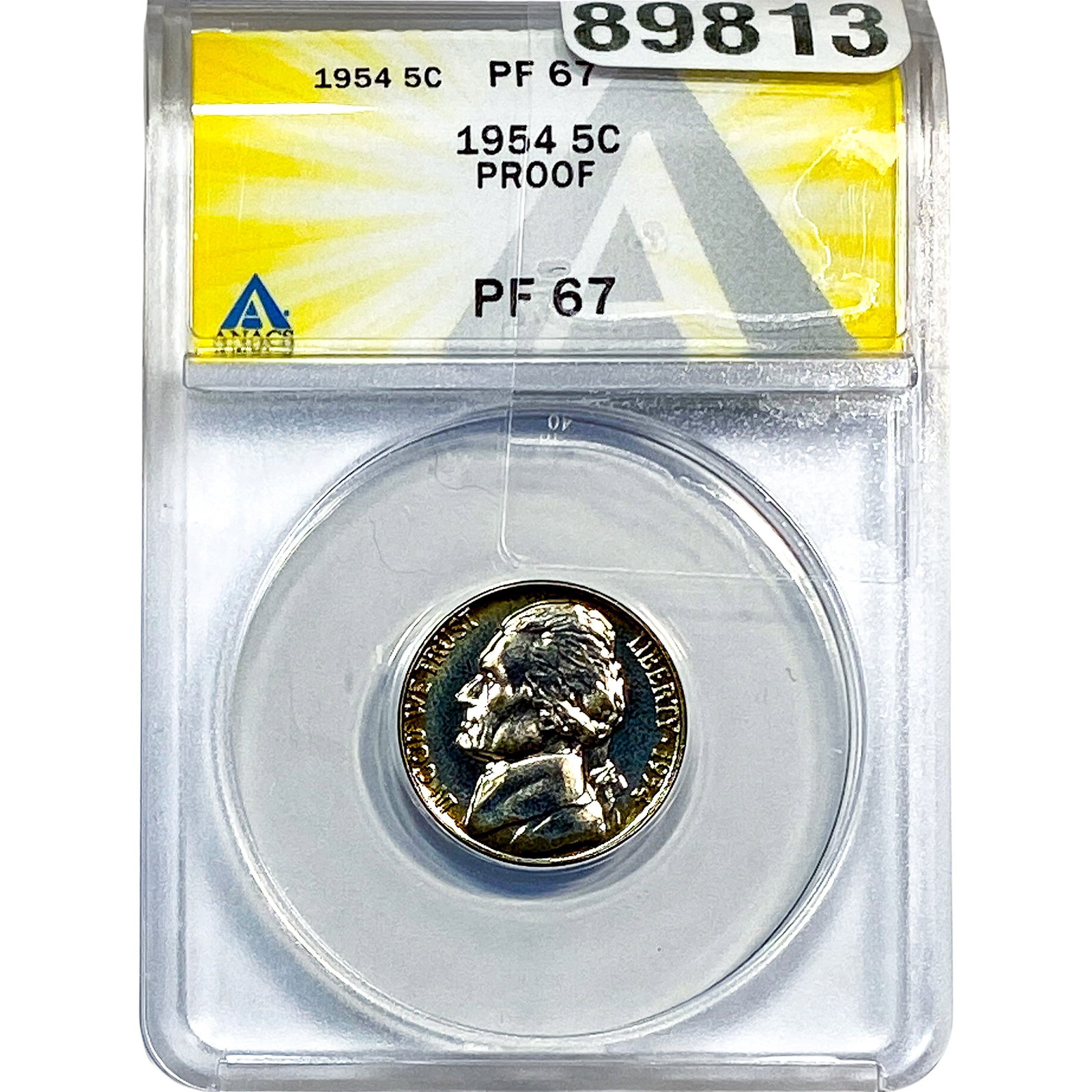1954 Jefferson Nickel ANACS PF67 PROOF: 1954 Jefferson Nickel ANACS PF67 PROOF