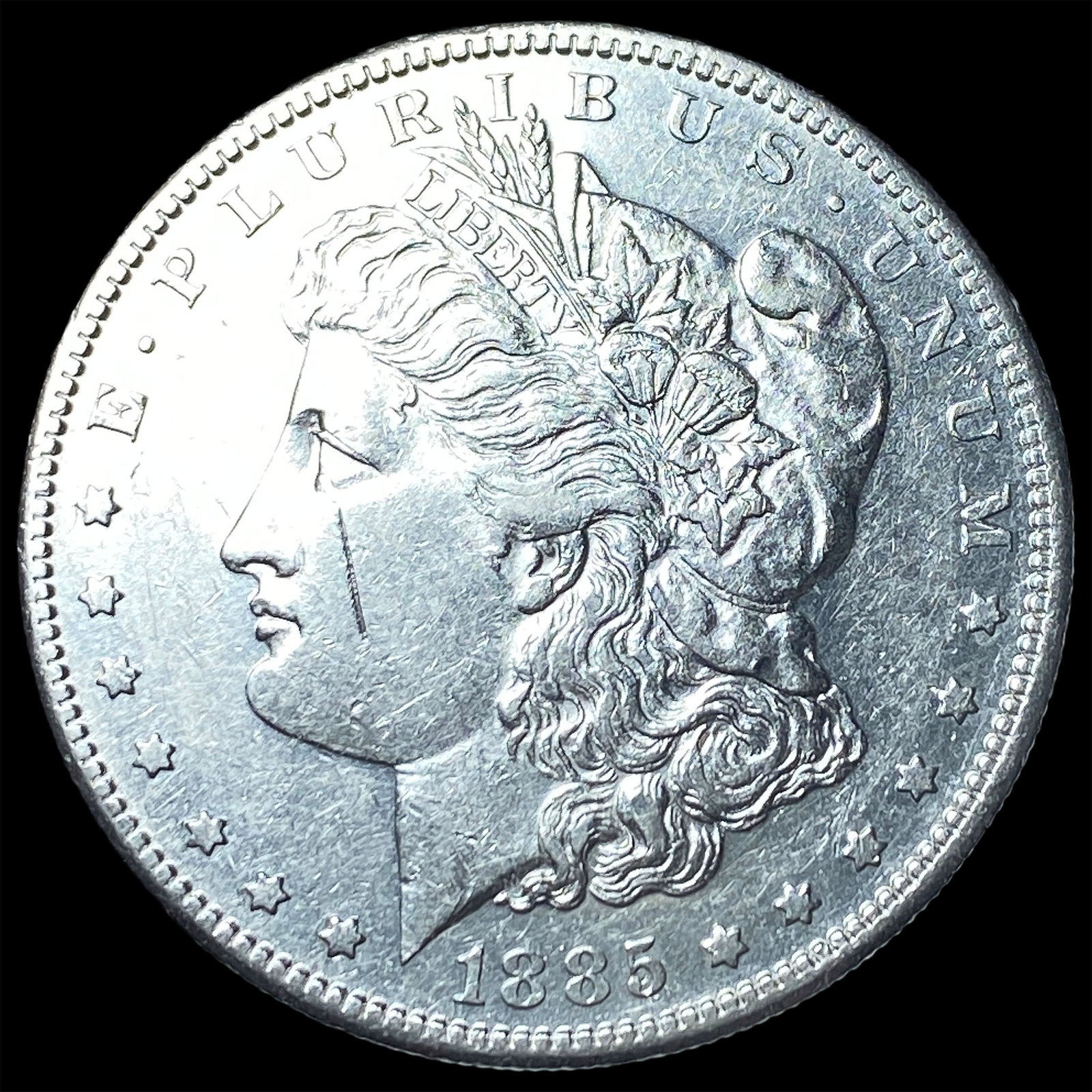 1885-S Silver Morgan Dollar CLOSELY UNCIRCULATED: 1885-S Silver Morgan Dollar CLOSELY UNCIRCULATED