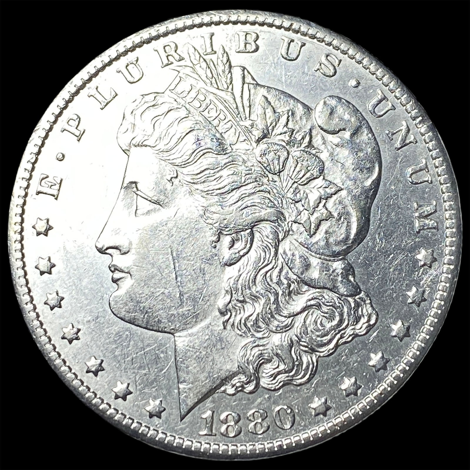 1880-CC Silver Morgan Dollar CLOSELY UNCIRCULATED: 1880-CC Silver Morgan Dollar CLOSELY UNCIRCULATED