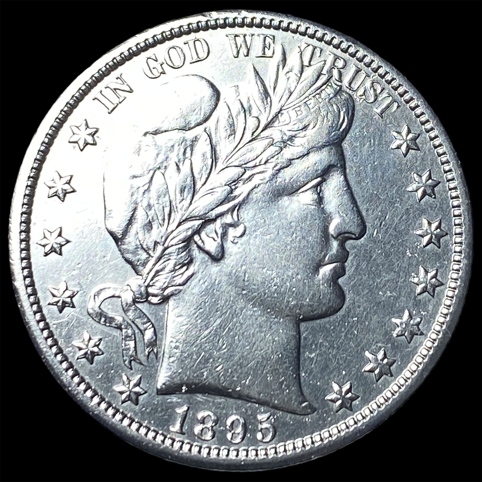 1895-O Silver Half Dollar CLOSELY UNCIRCULATED: 1895-O Silver Half Dollar CLOSELY UNCIRCULATED