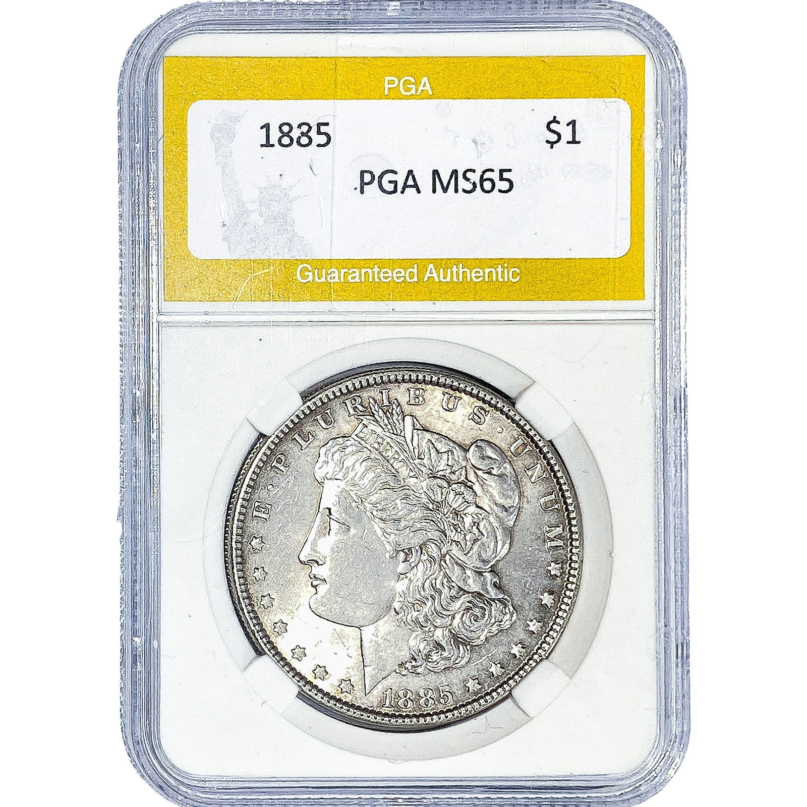 1885 Morgan Silver Dollar PGA MS65: 1885 Morgan Silver Dollar PGA MS65