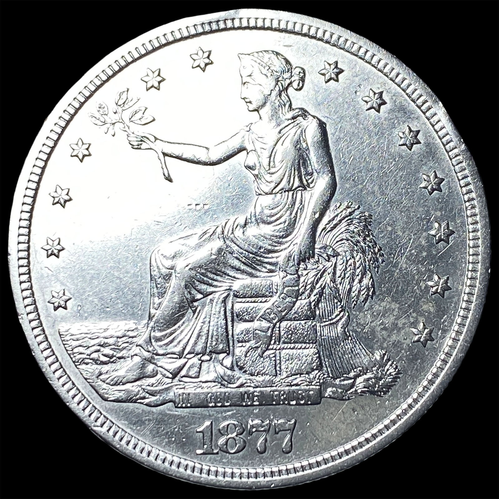 1877-S Silver Trade Dollar CLOSELY UNCIRCULATED: 1877-S Silver Trade Dollar CLOSELY UNCIRCULATED