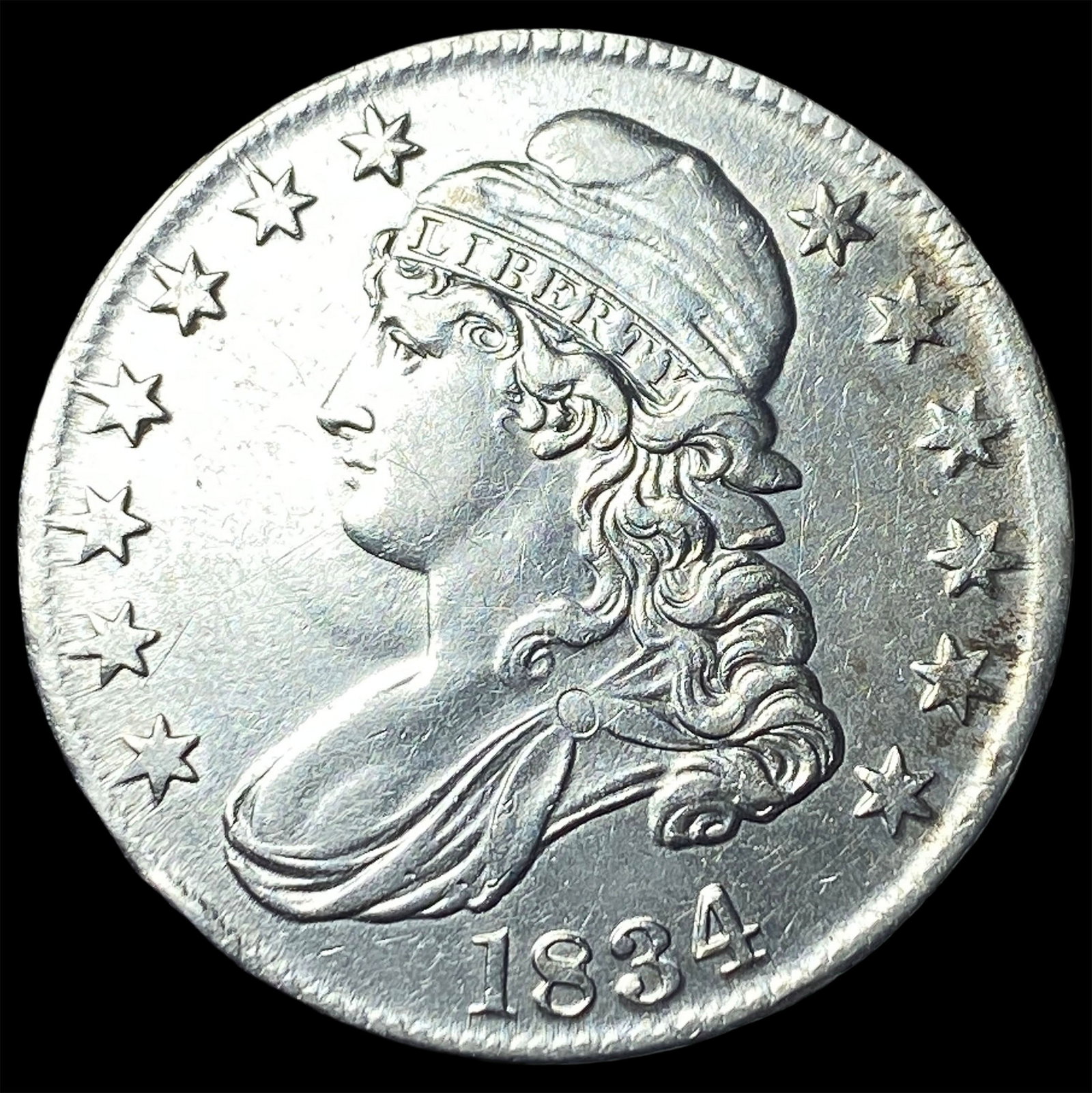 1834 Capped Bust Half Dollar CLOSELY UNCIRCULATED (1 of 2)