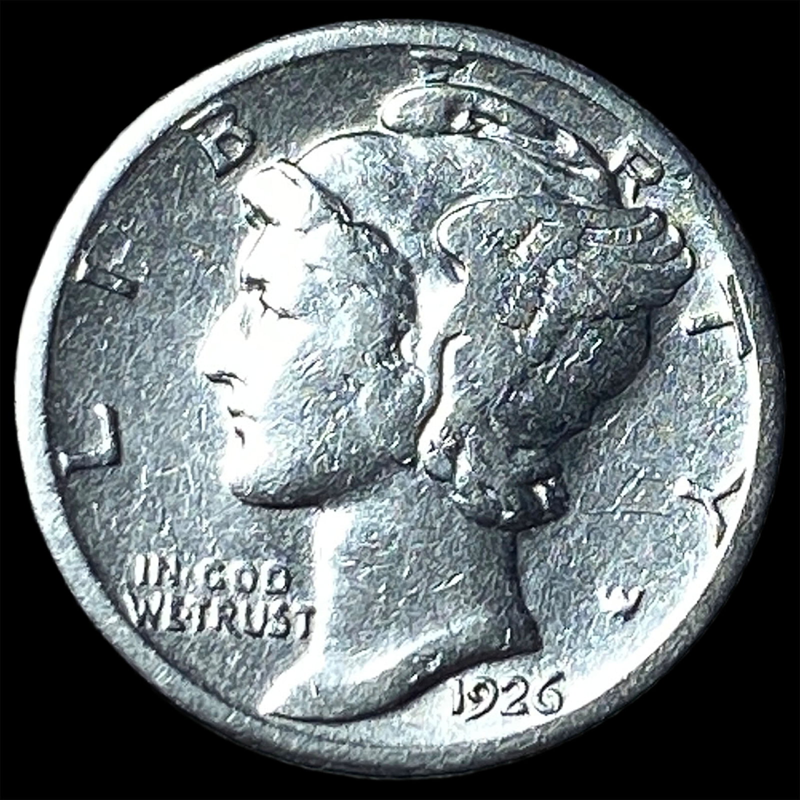 1926-S Silver Mercury Dime CLOSELY UNCIRCULATED: 1926-S Silver Mercury Dime CLOSELY UNCIRCULATED