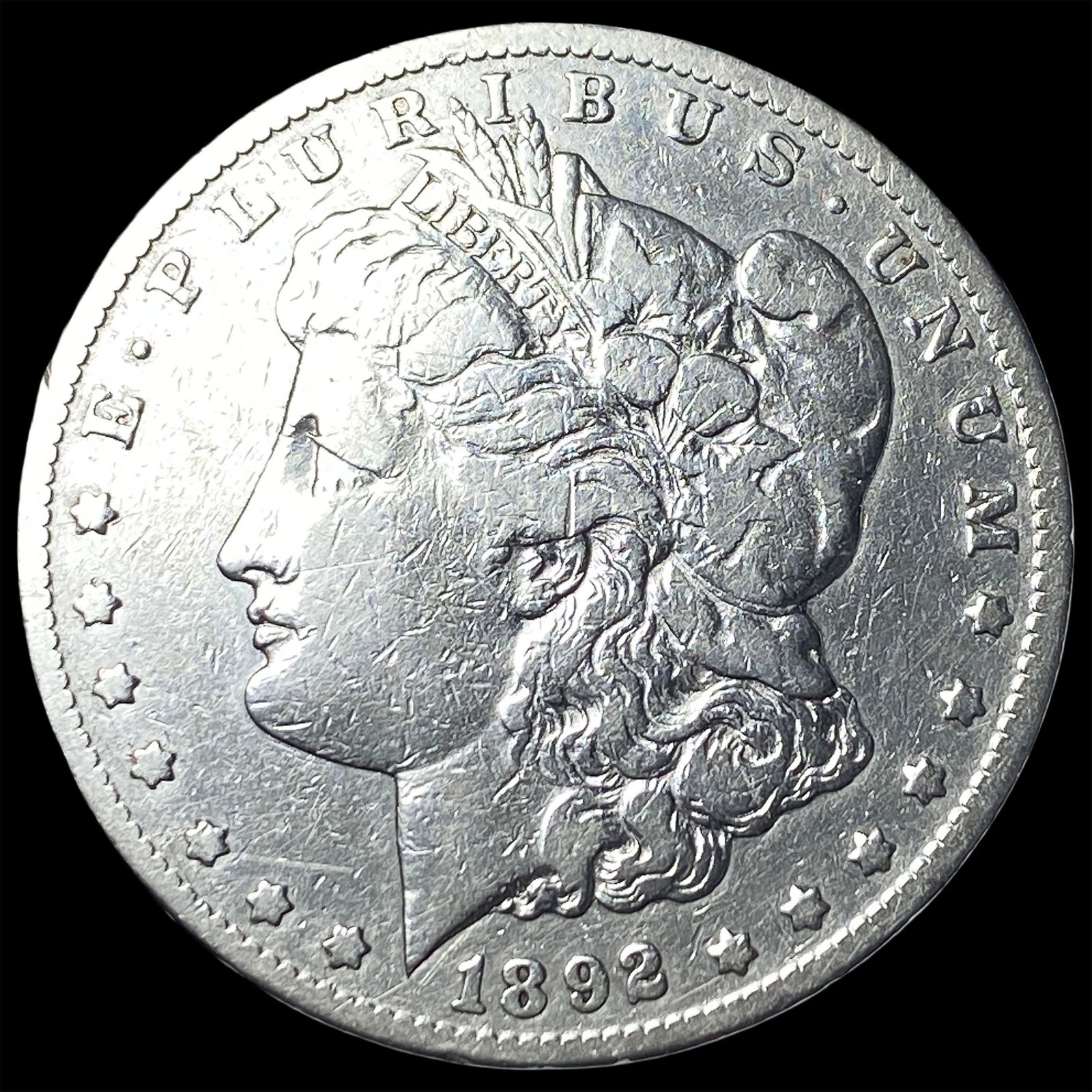 1892-CC Silver Morgan Dollar LIGHTLY CIRCULATED: 1892-CC Silver Morgan Dollar LIGHTLY CIRCULATED
