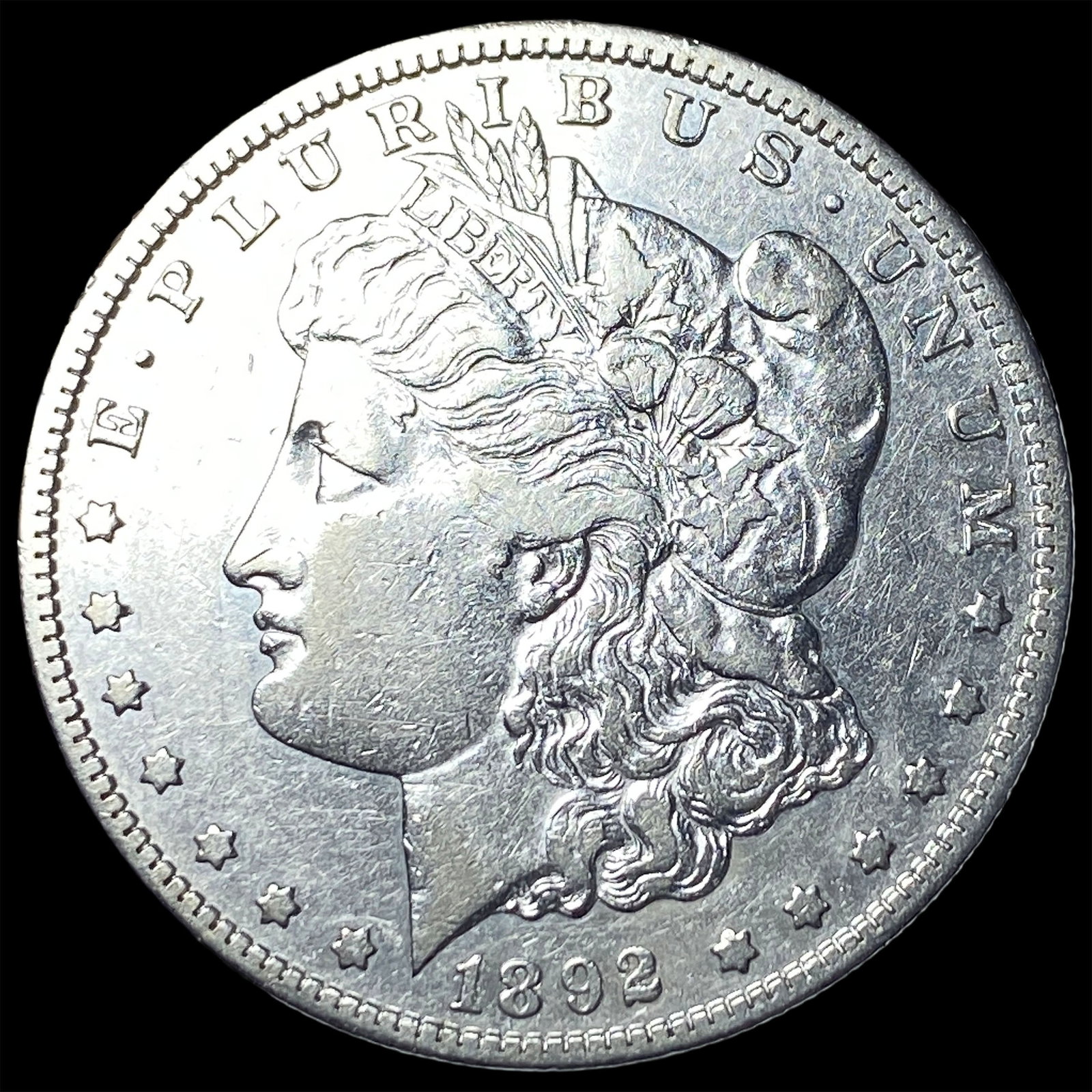 1892-S Silver Morgan Dollar NEARLY UNCIRCULATED: 1892-S Silver Morgan Dollar NEARLY UNCIRCULATED