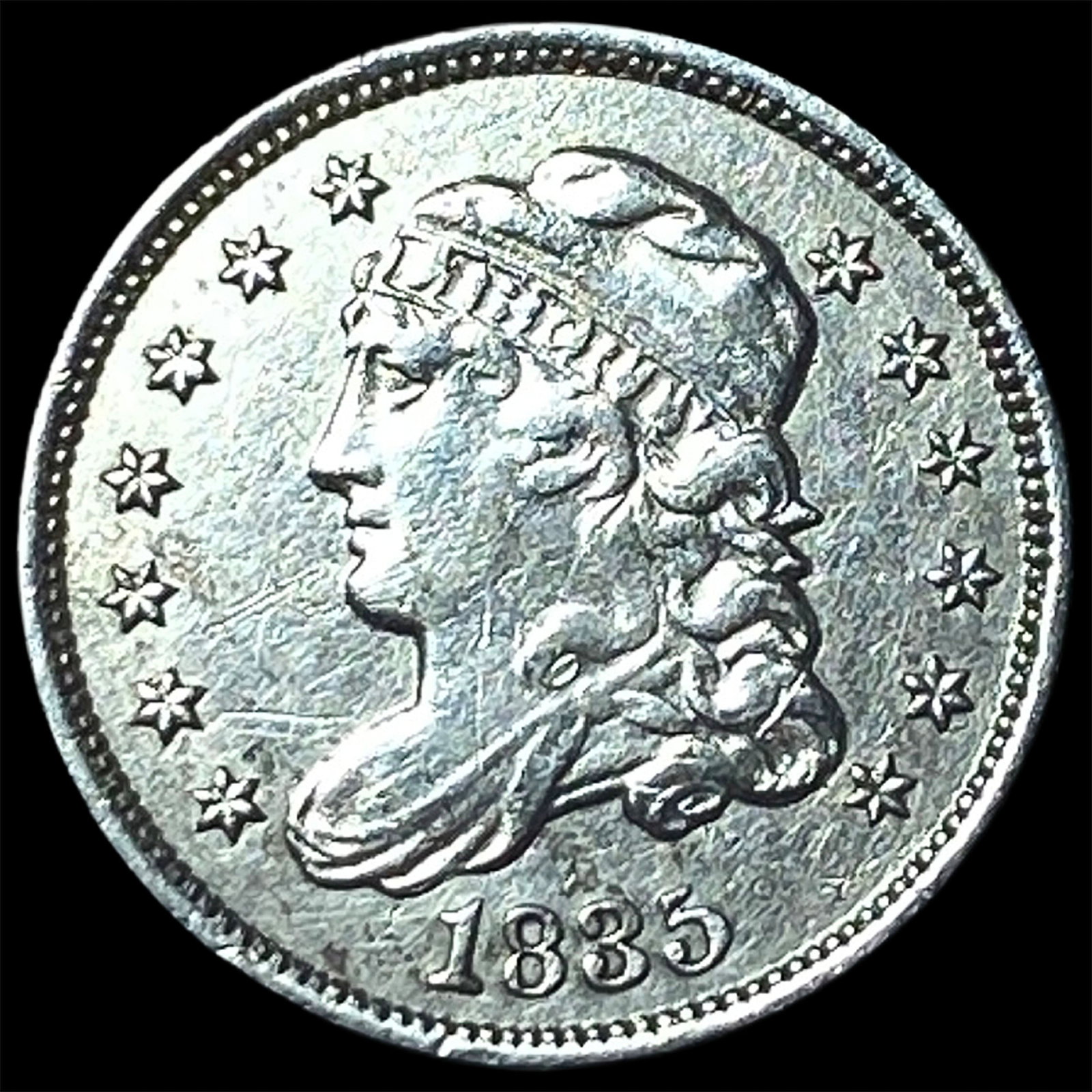 1835 Capped Bust Half Dime CLOSELY UNCIRCULATED (1 of 2)