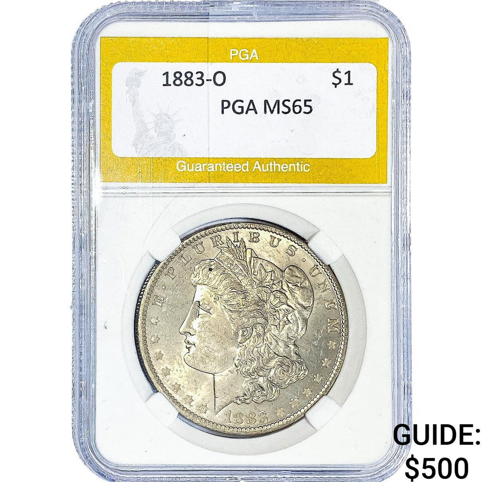 1883-O Morgan Silver Dollar PGA MS65: 1883-O Morgan Silver Dollar PGA MS65