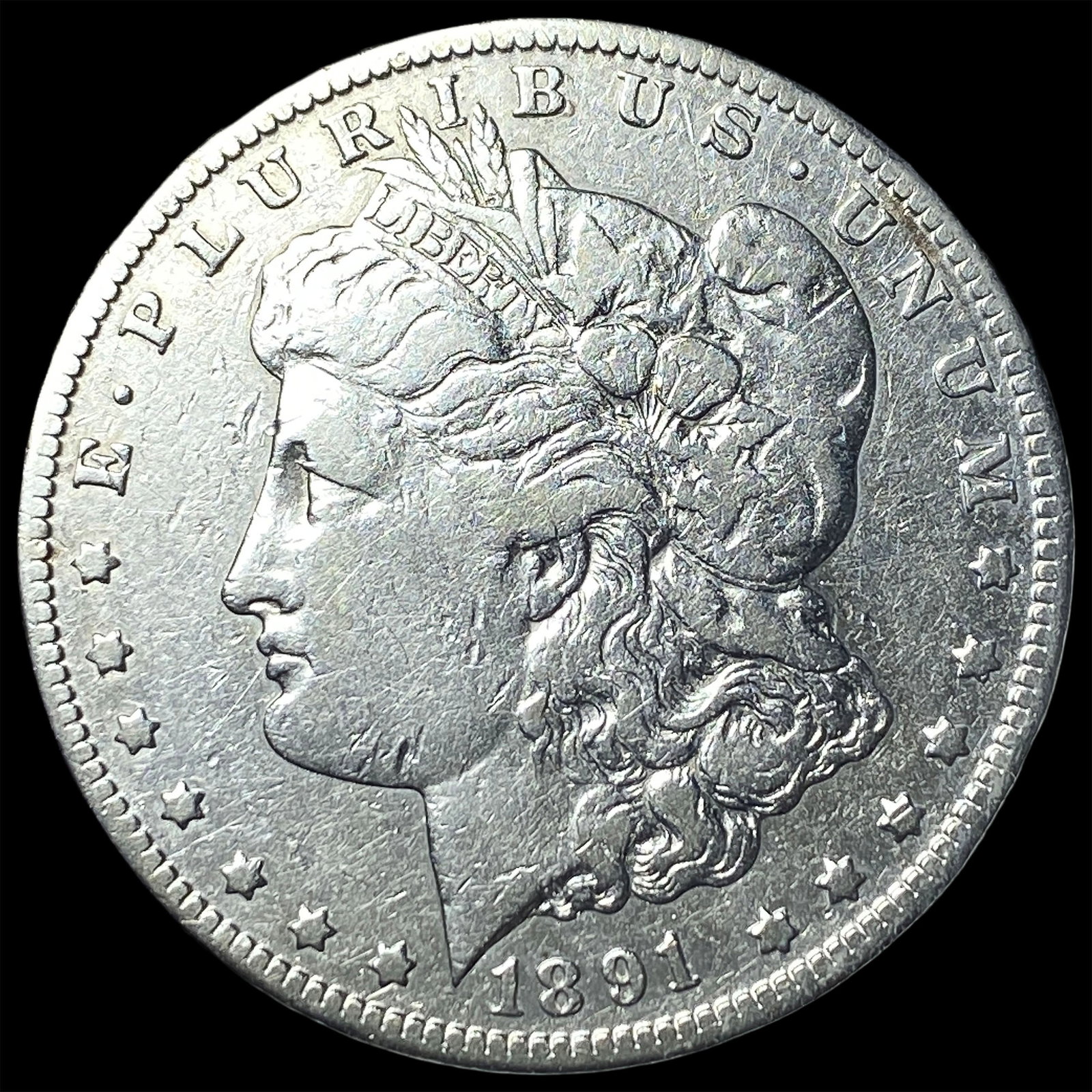 1891-CC Silver Morgan Dollar NEARLY UNCIRCULATED (1 of 2)