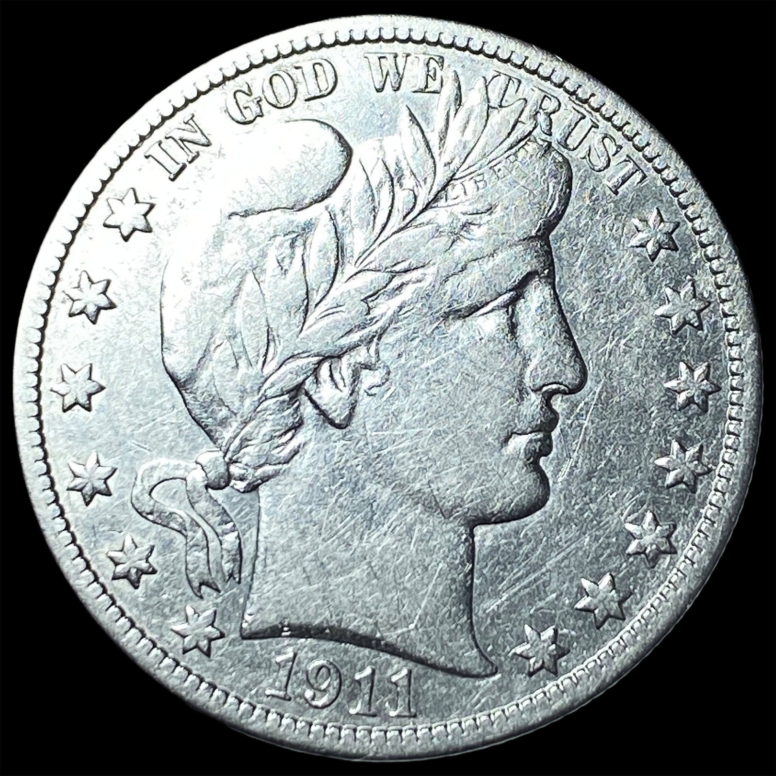 1911 Barber Silver Half Dollar NEARLY UNCIRCULATED: 1911 Barber Silver Half Dollar NEARLY UNCIRCULATED