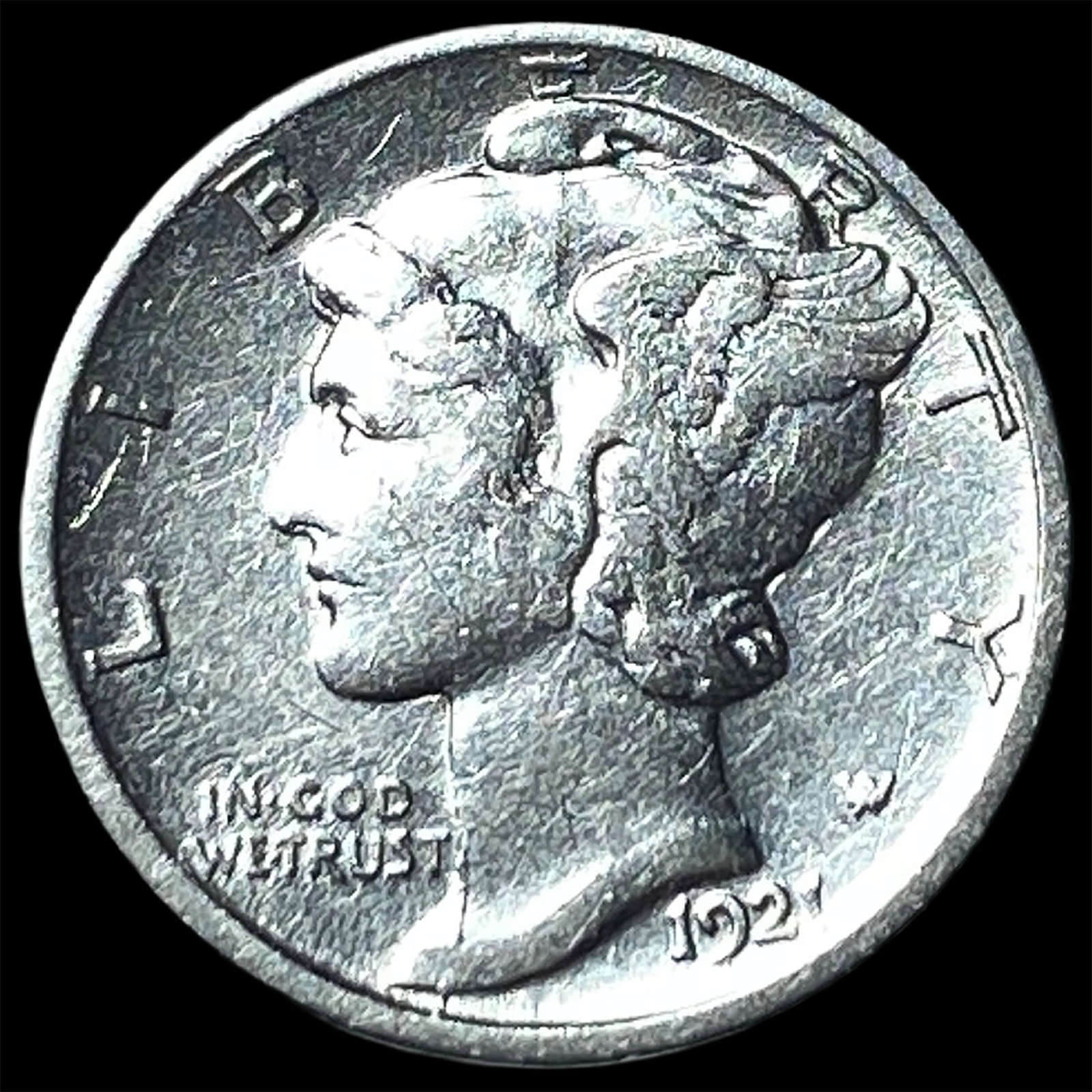 1921-D Silver Mercury Dime CLOSELY UNCIRCULATED (1 of 2)
