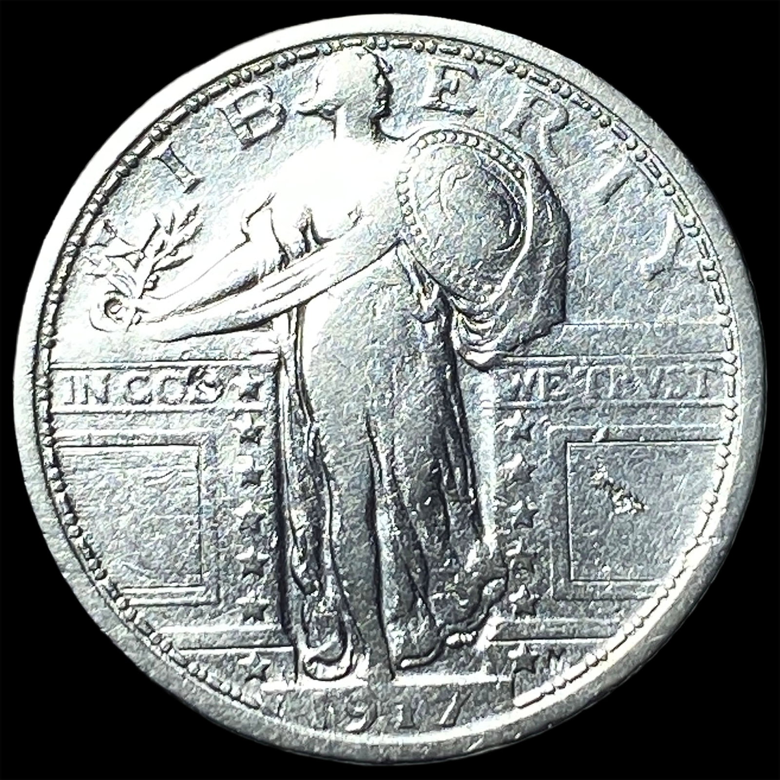 1917 Type 1 Standing Liberty Quarter LIGHTLY CIRCULATED: 1917 Type 1 Standing Liberty Quarter LIGHTLY CIRCULATED