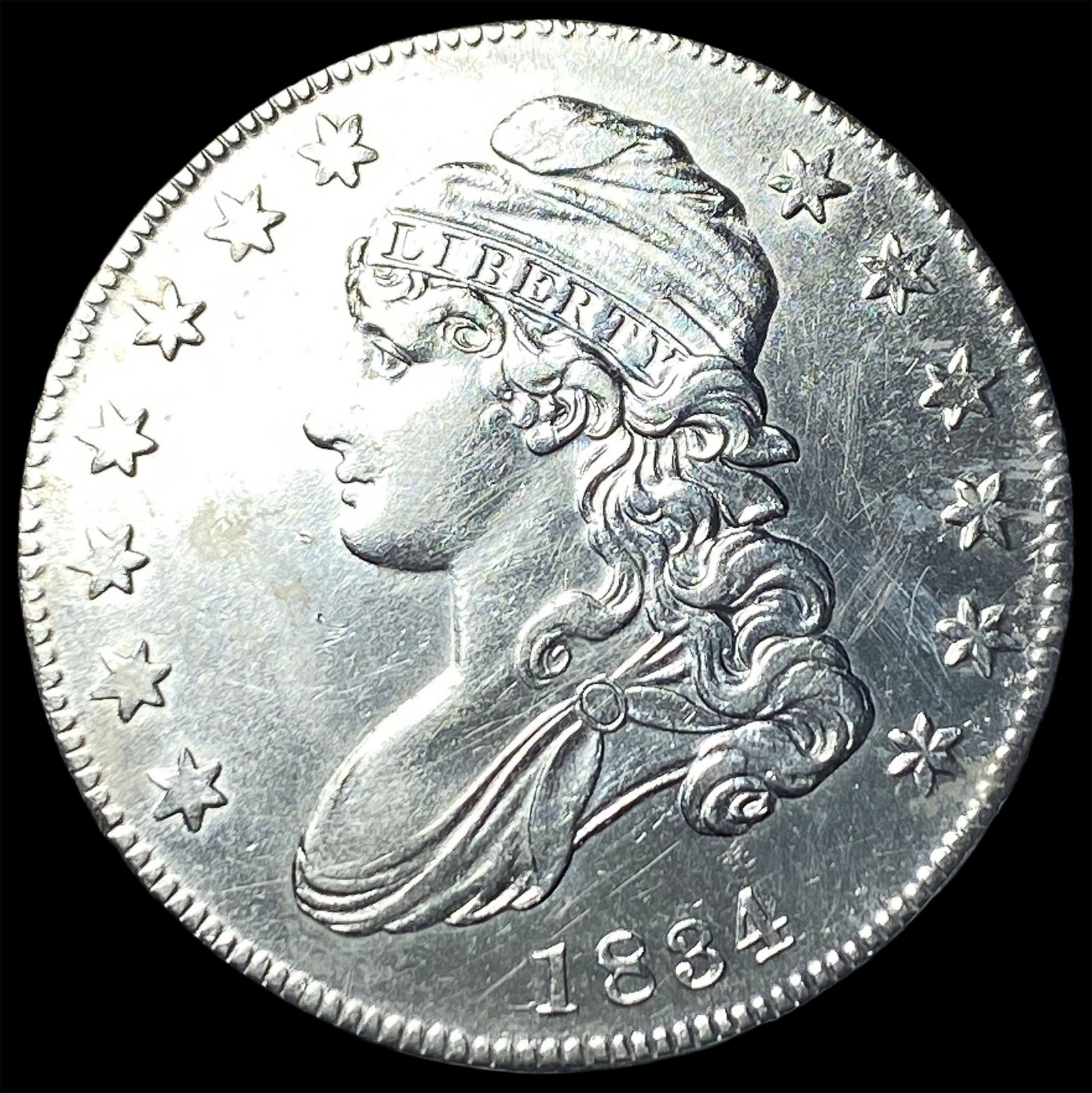 1834 Silver Capped Bust Half Dollar CLOSELY UNCIRCULATED (1 of 2)