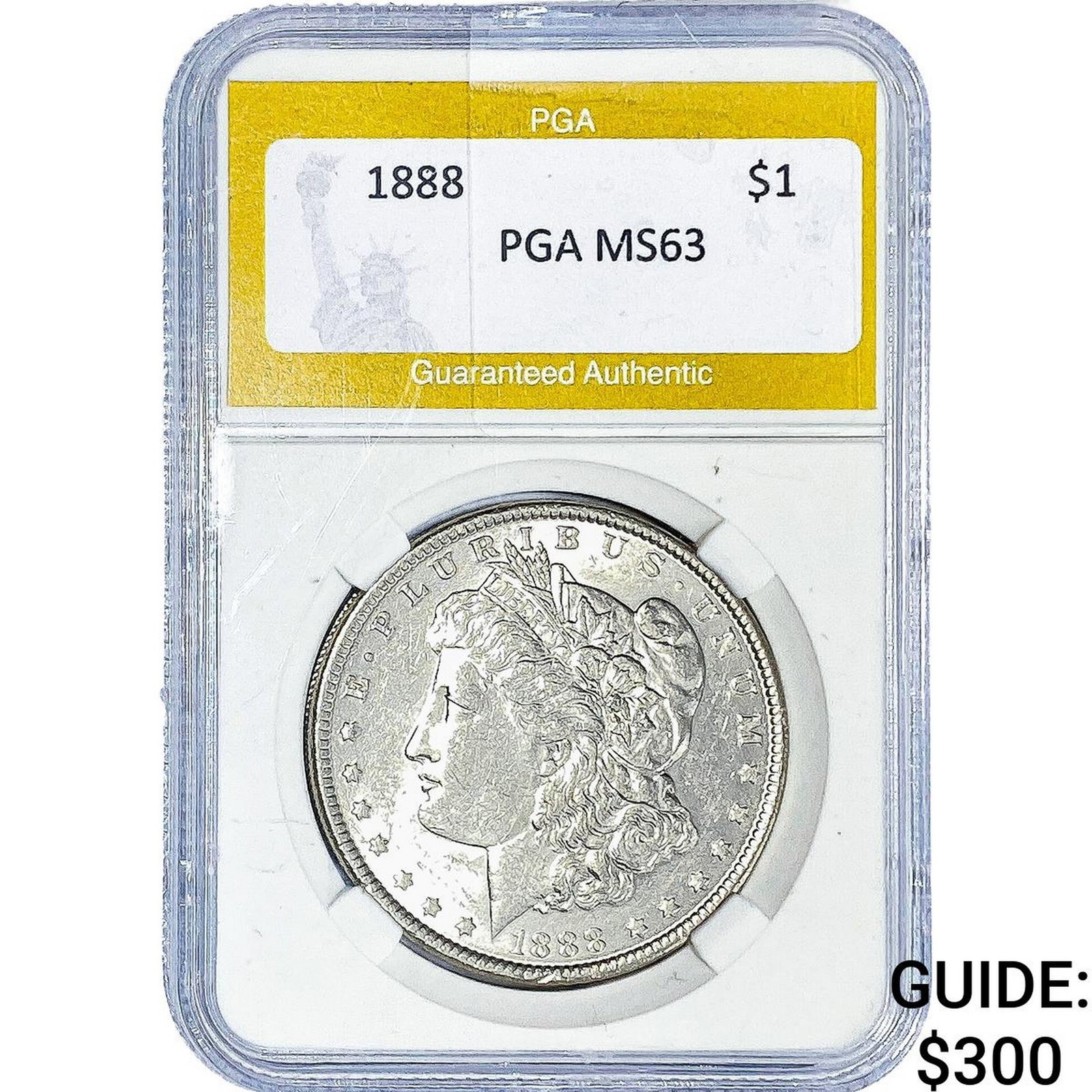 1888 Morgan Silver Dollar PGA MS63: 1888 Morgan Silver Dollar PGA MS63
