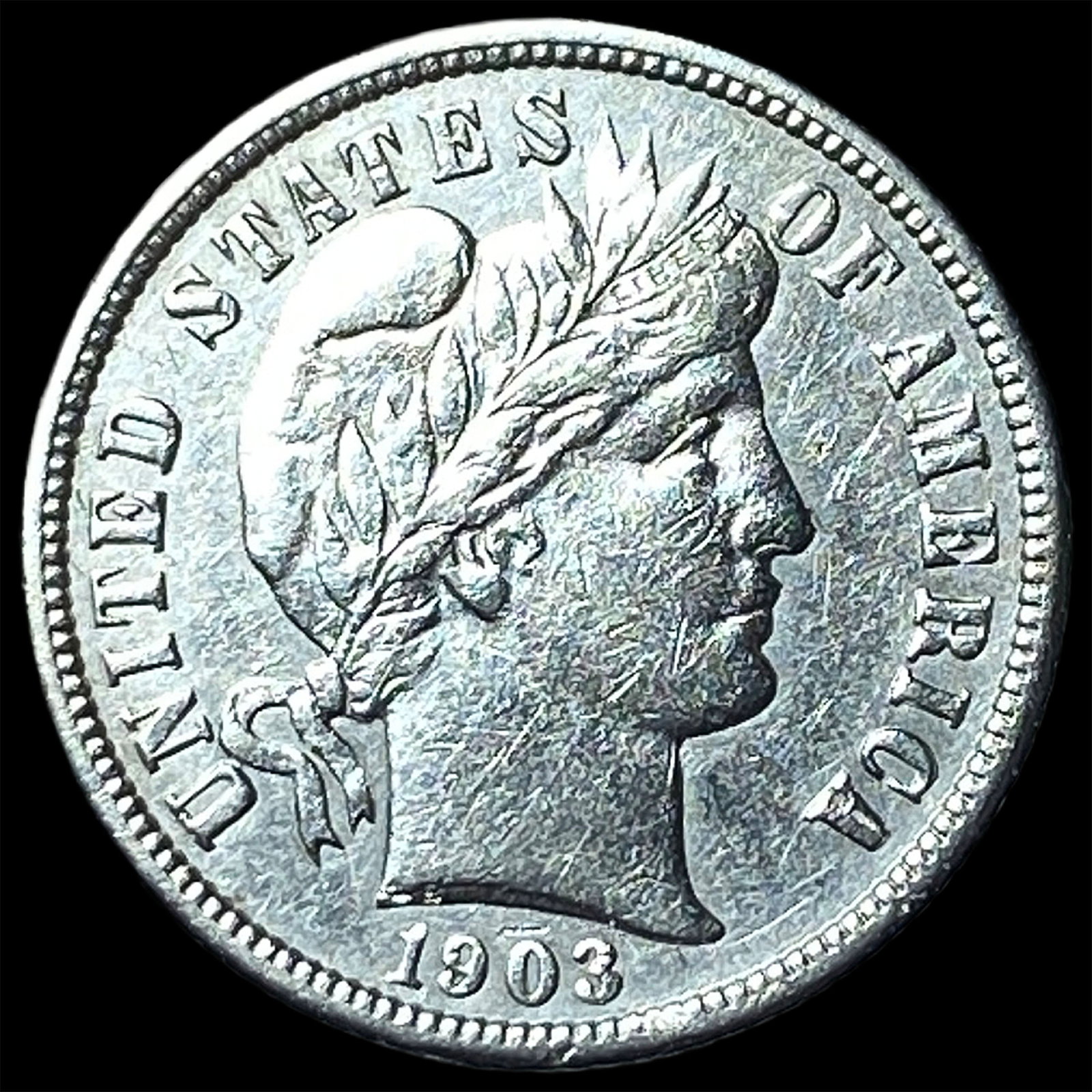 1903-O Silver Barber Dime CLOSELY UNCIRCULATED: 1903-O Silver Barber Dime CLOSELY UNCIRCULATED