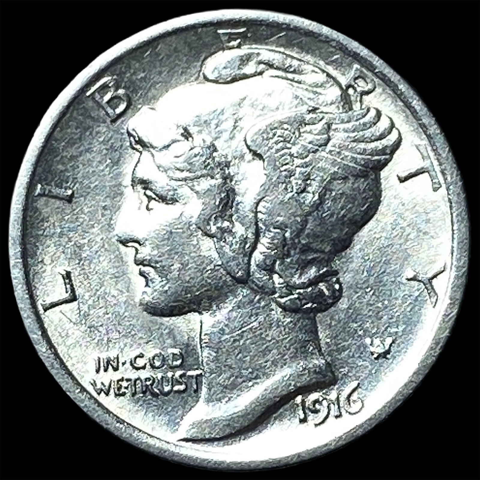 1916 Mercury Dime CHOICE AU: 1916 Mercury Dime CHOICE AU