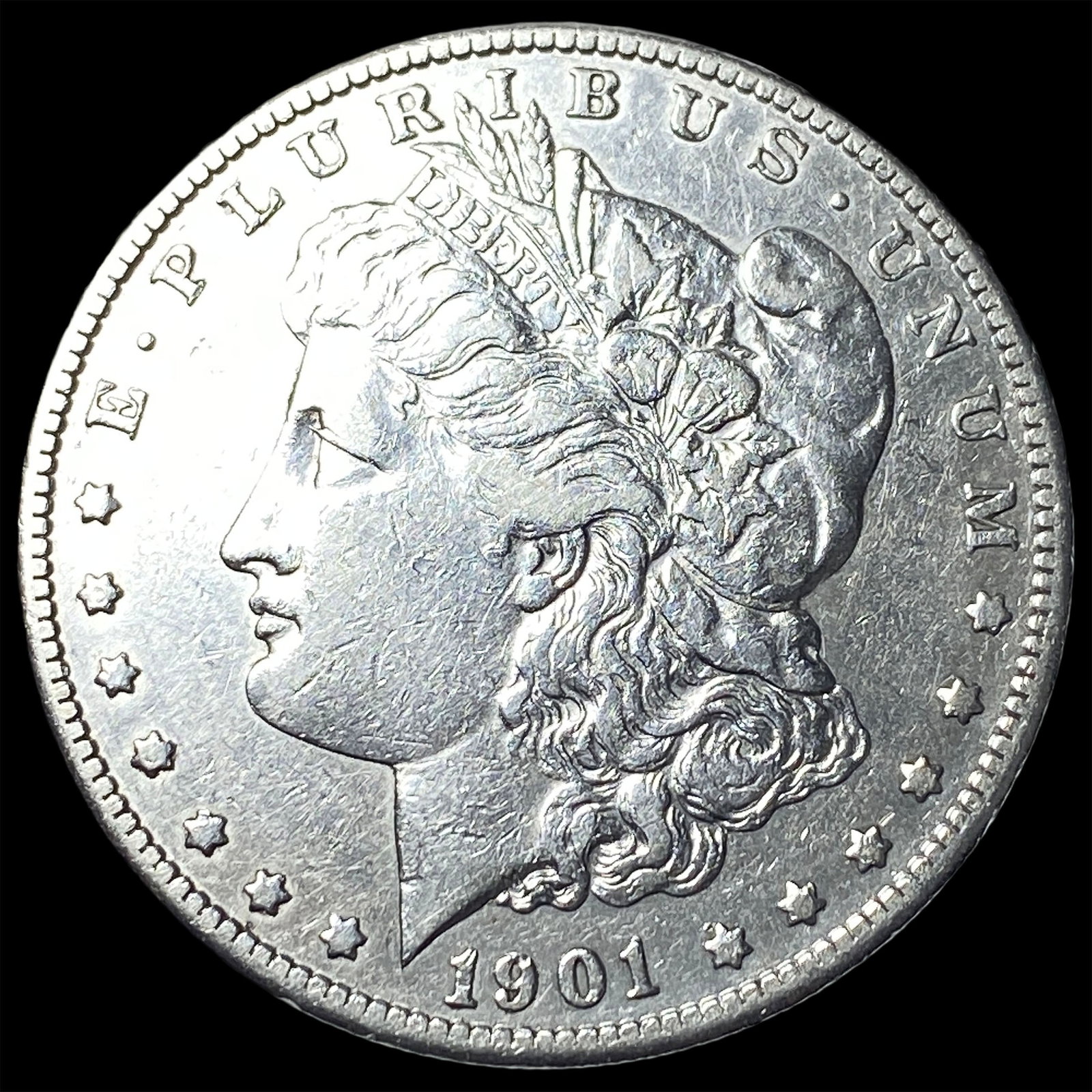 1901-S Silver Morgan Dollar NEARLY UNCIRCULATED: 1901-S Silver Morgan Dollar NEARLY UNCIRCULATED