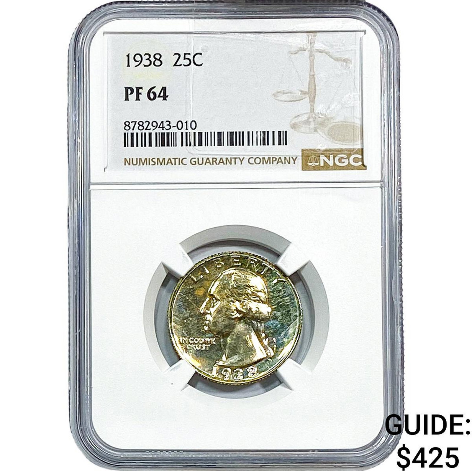 1938 Washington Silver Quarter NGC PF64: 1938 Washington Silver Quarter NGC PF64