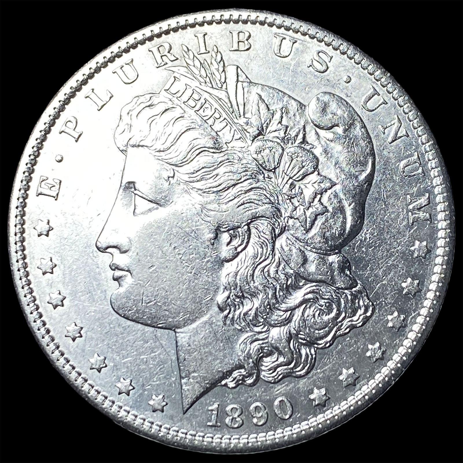 1890-CC Silver Morgan Dollar CLOSELY UNCIRCULATED: 1890-CC Silver Morgan Dollar CLOSELY UNCIRCULATED