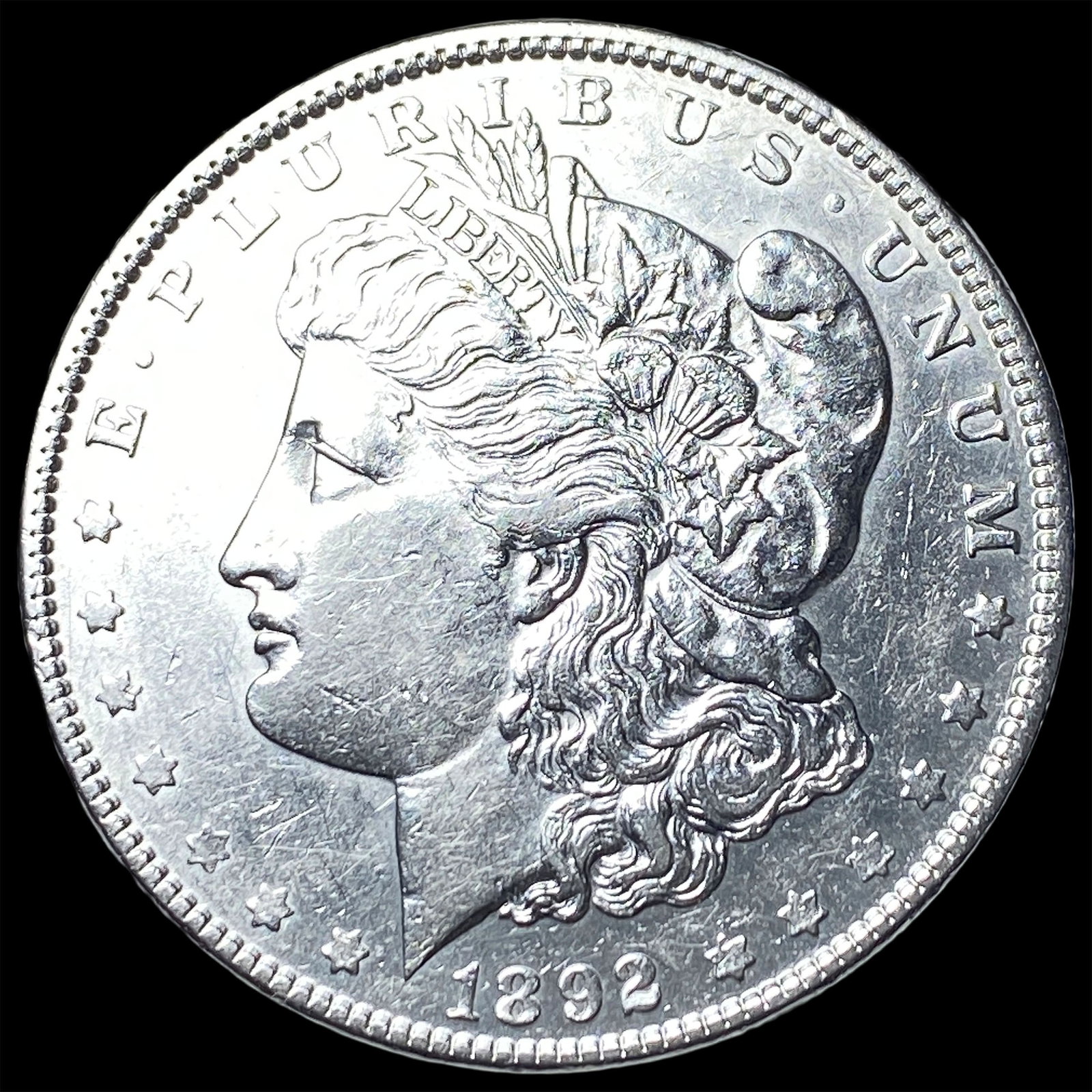1892 Silver Morgan Dollar CLOSELY UNCIRCULATED: 1892 Silver Morgan Dollar CLOSELY UNCIRCULATED