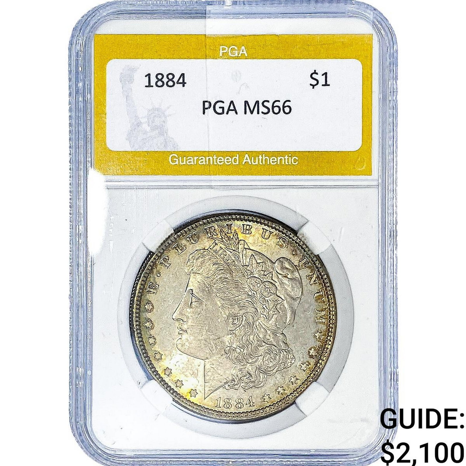 1884 Morgan Silver Dollar PGA MS66: 1884 Morgan Silver Dollar PGA MS66