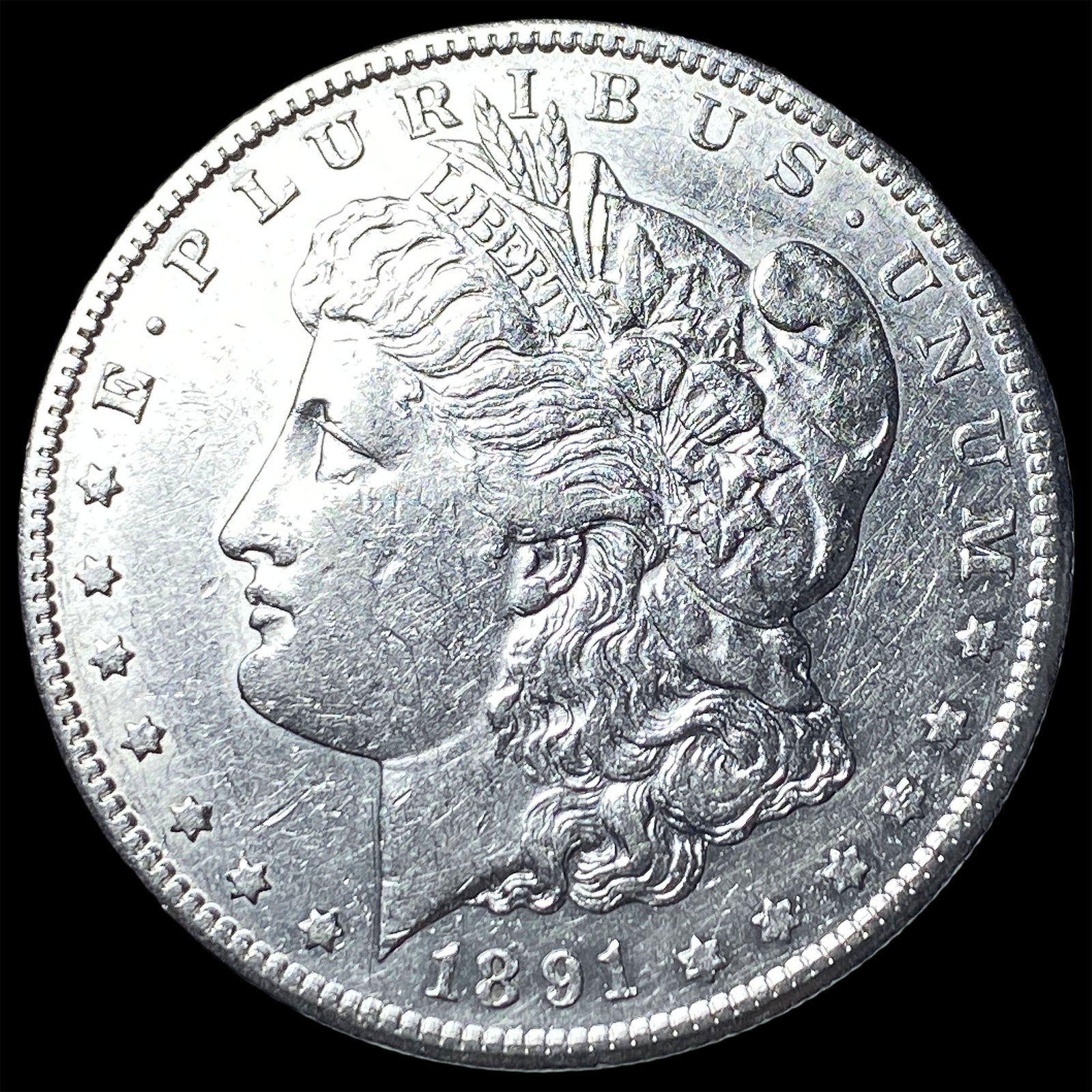 1891-S Silver Morgan Dollar CLOSELY UNCIRCULATED: 1891-S Silver Morgan Dollar CLOSELY UNCIRCULATED