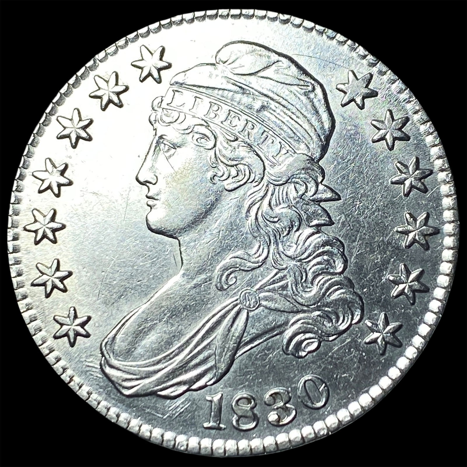 1830 Capped Bust Half Dollar CLOSELY UNCIRCULATED (1 of 2)