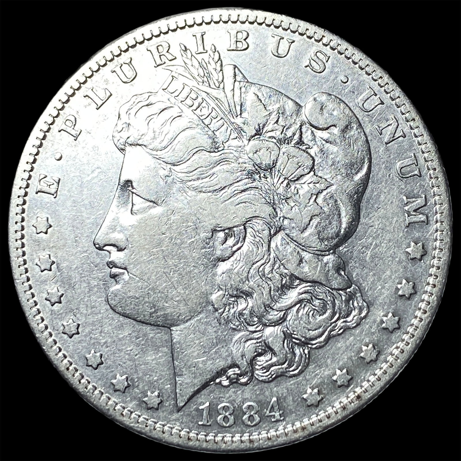 1884-S Silver Morgan Dollar NEARLY UNCIRCULATED: 1884-S Silver Morgan Dollar NEARLY UNCIRCULATED