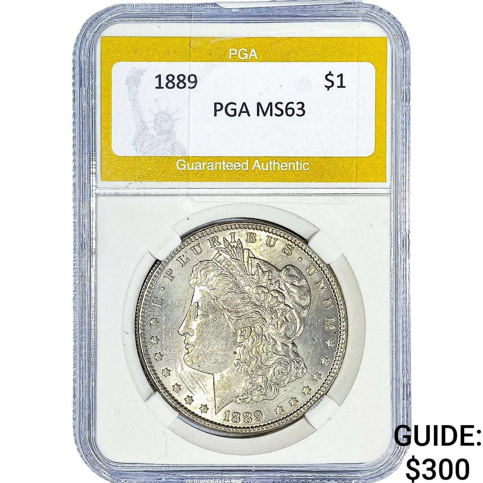 1889 Morgan Silver Dollar PGA MS63: 1889 Morgan Silver Dollar PGA MS63