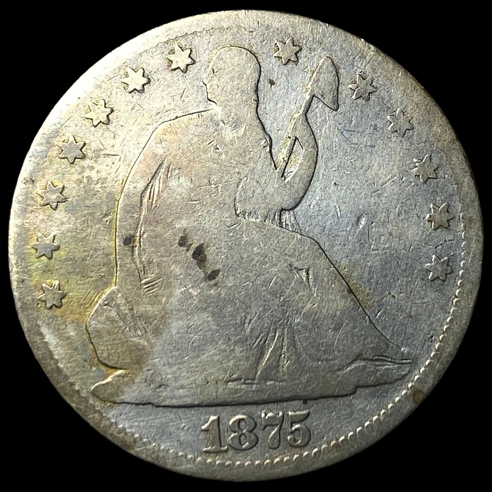 1875 Seated Liberty Half Dollar NICELY CIRCULATED: 1875 Seated Liberty Half Dollar NICELY CIRCULATED