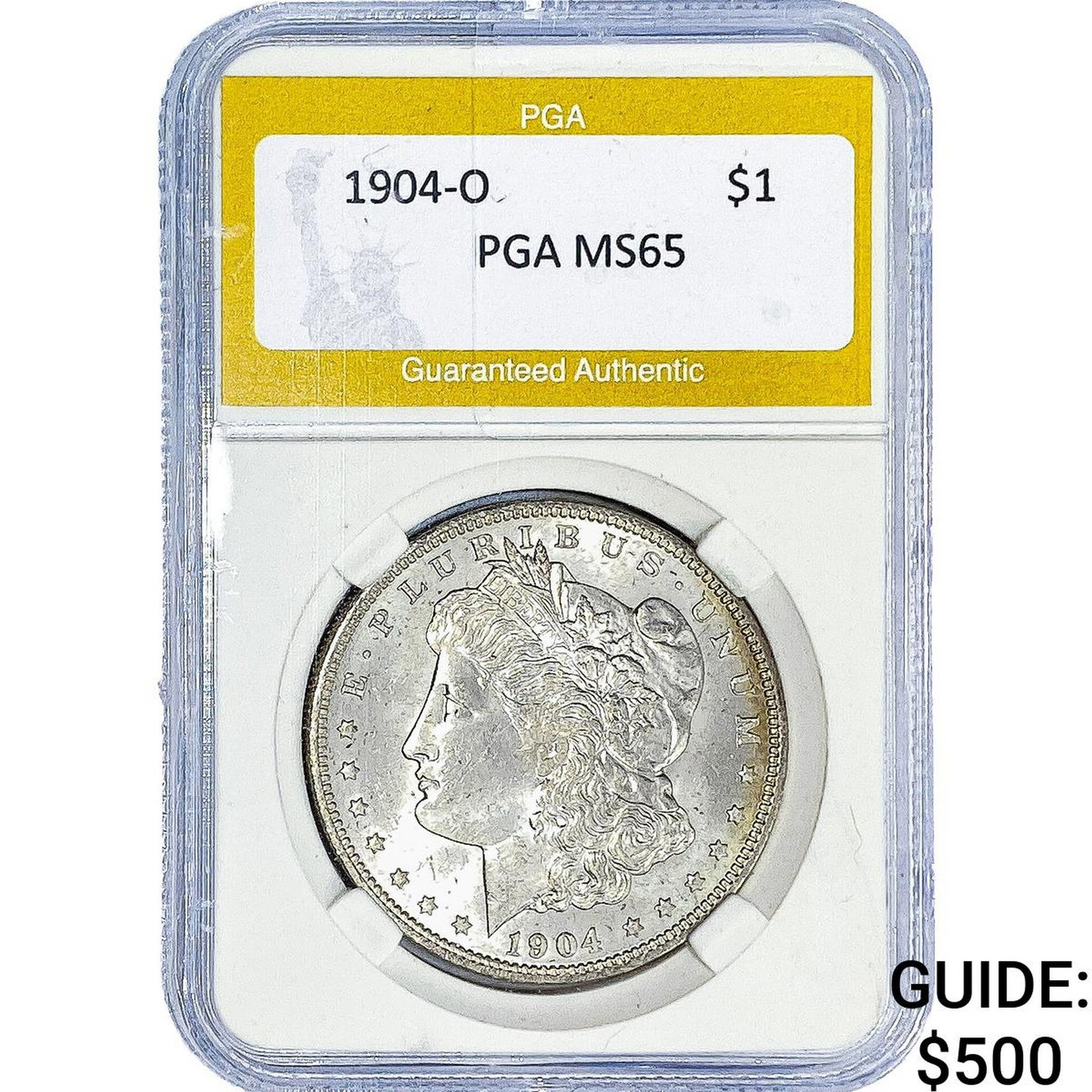 1904-O Morgan Silver Dollar PGA MS65: 1904-O Morgan Silver Dollar PGA MS65