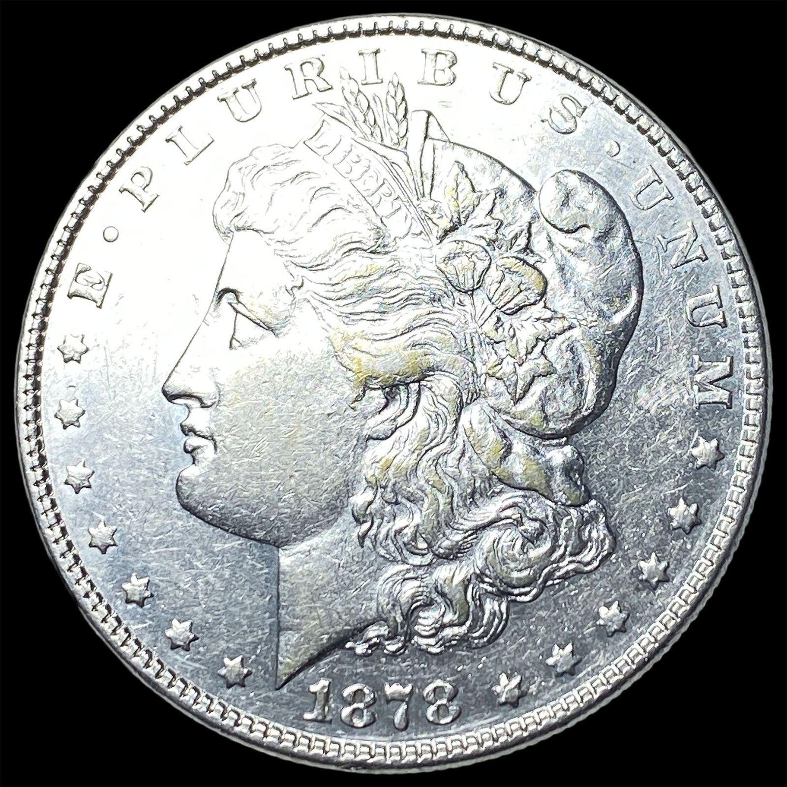 1878 8TF Silver Morgan Dollar CLOSELY UNCIRCULATED: 1878 8TF Silver Morgan Dollar CLOSELY UNCIRCULATED