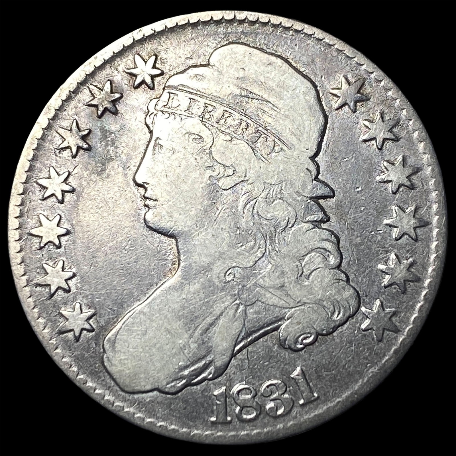 1831 Capped Bust Silver Half Dollar LIGHTLY CIRCULATED: 1831 Capped Bust Silver Half Dollar LIGHTLY CIRCULATED