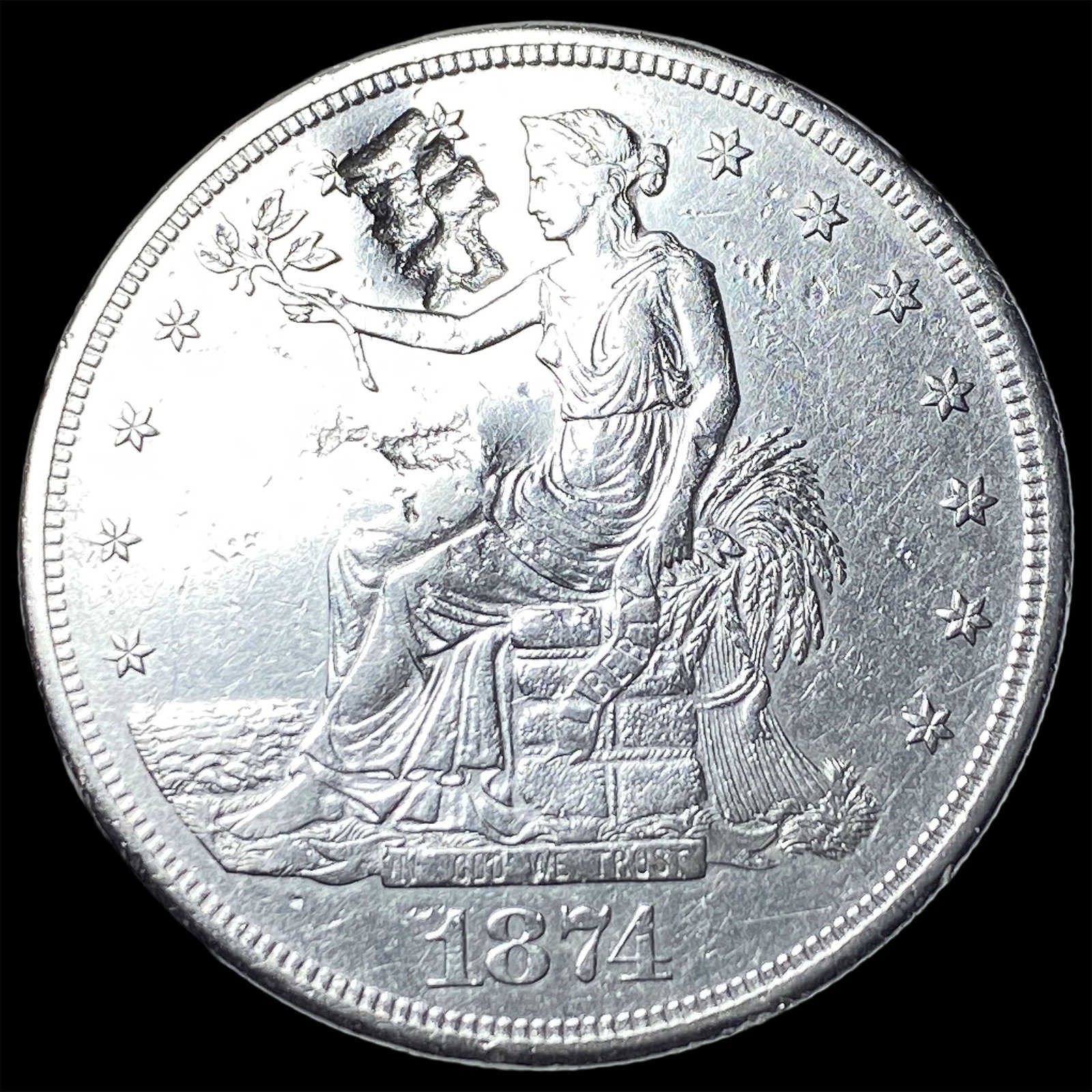 1874-S Silver Trade Dollar HIGH GRADE: 1874-S Silver Trade Dollar HIGH GRADE