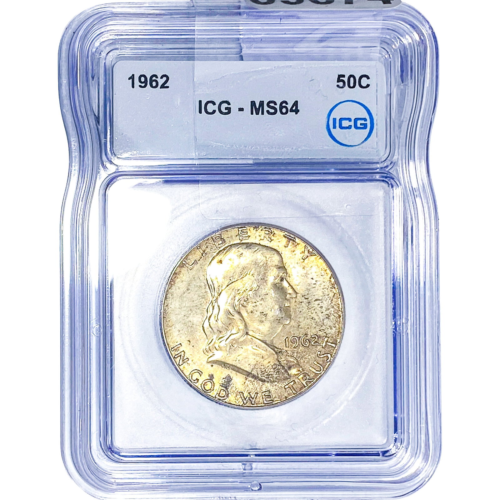 1962 Franklin Half Dollar ICG MS64: 1962 Franklin Half Dollar ICG MS64