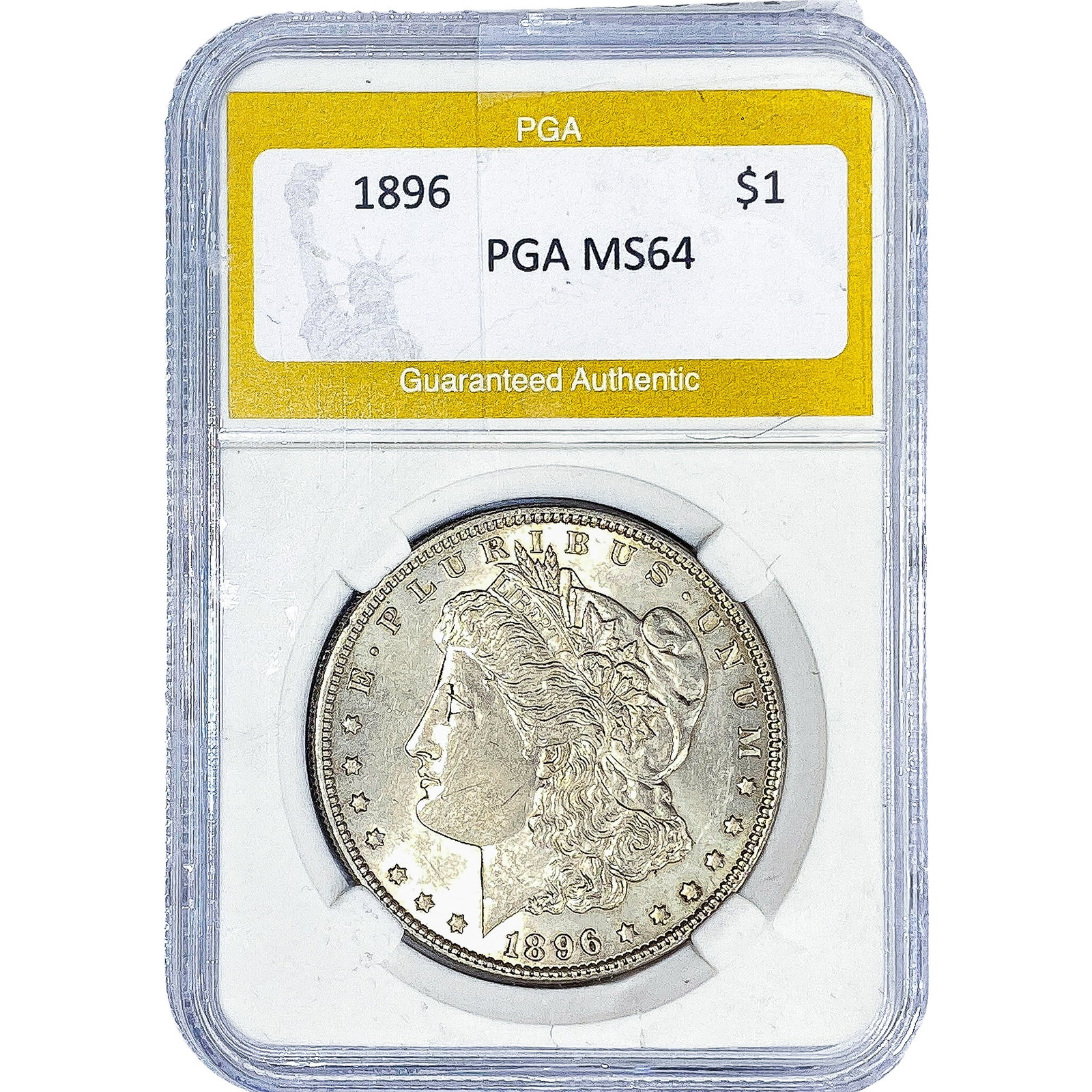 1896 Morgan Silver Dollar PGA MS64: 1896 Morgan Silver Dollar PGA MS64