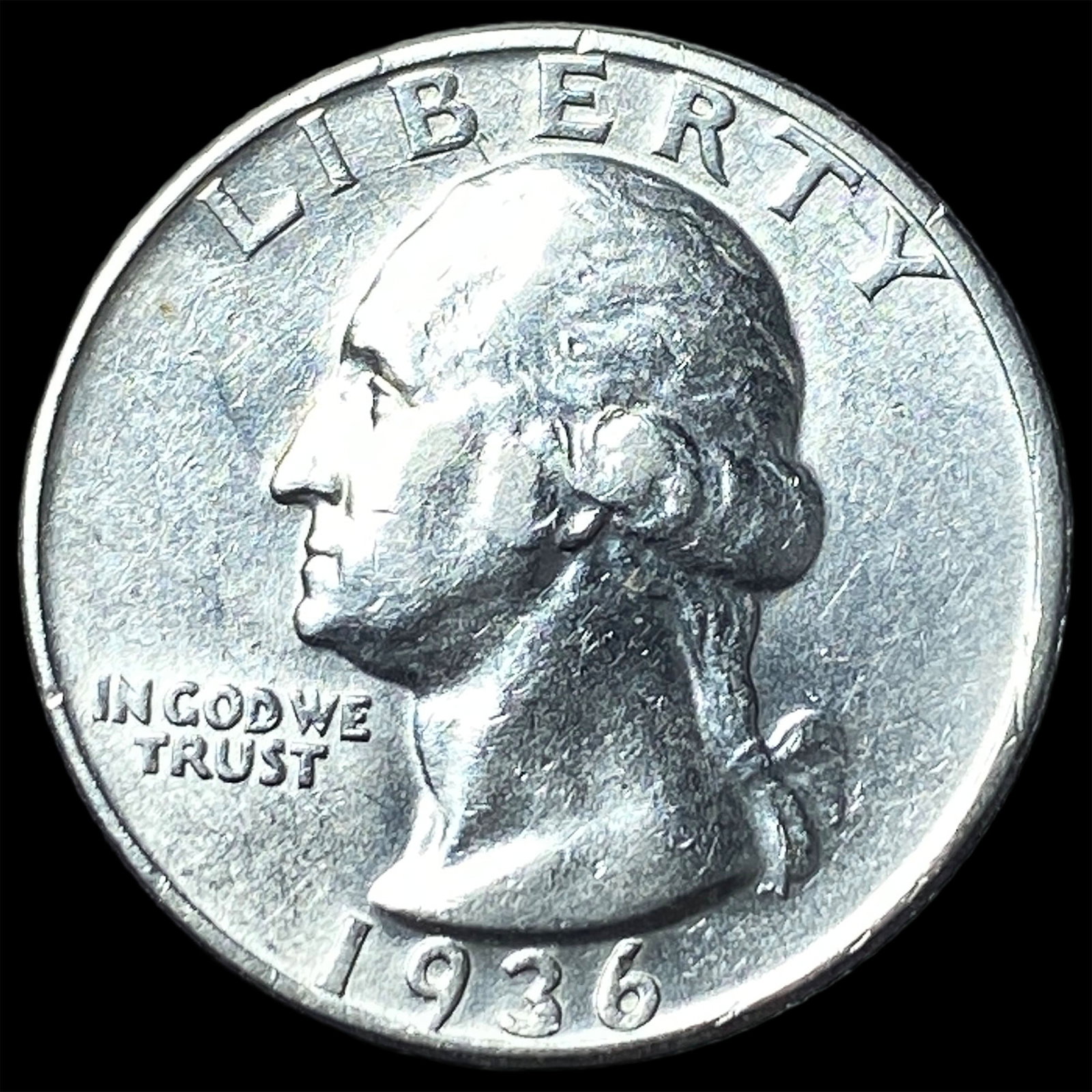 1936-S Silver Washington Quarter CLOSELY UNCIRCULATED: 1936-S Silver Washington Quarter CLOSELY UNCIRCULATED