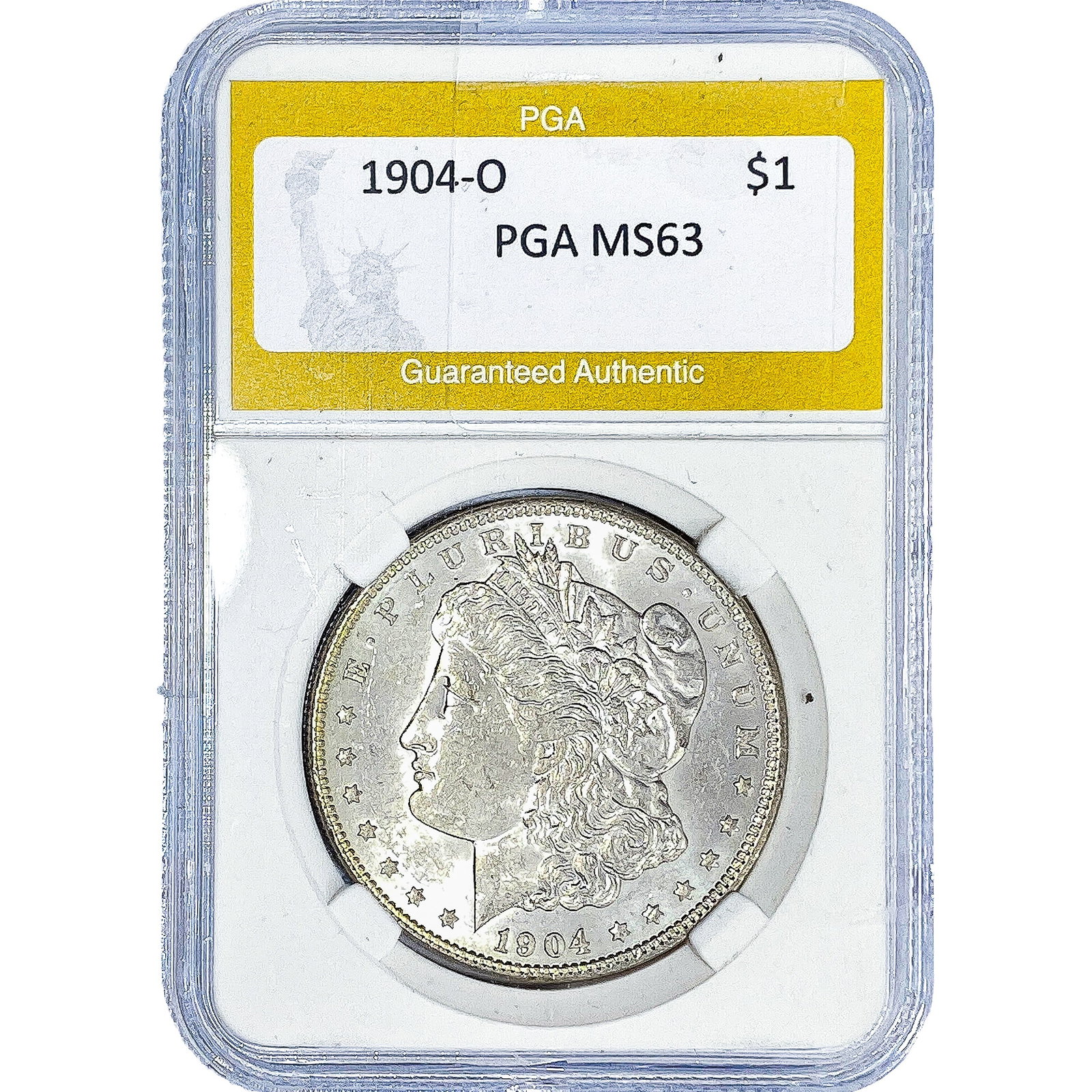 1904-O Morgan Silver Dollar PGA MS63: 1904-O Morgan Silver Dollar PGA MS63