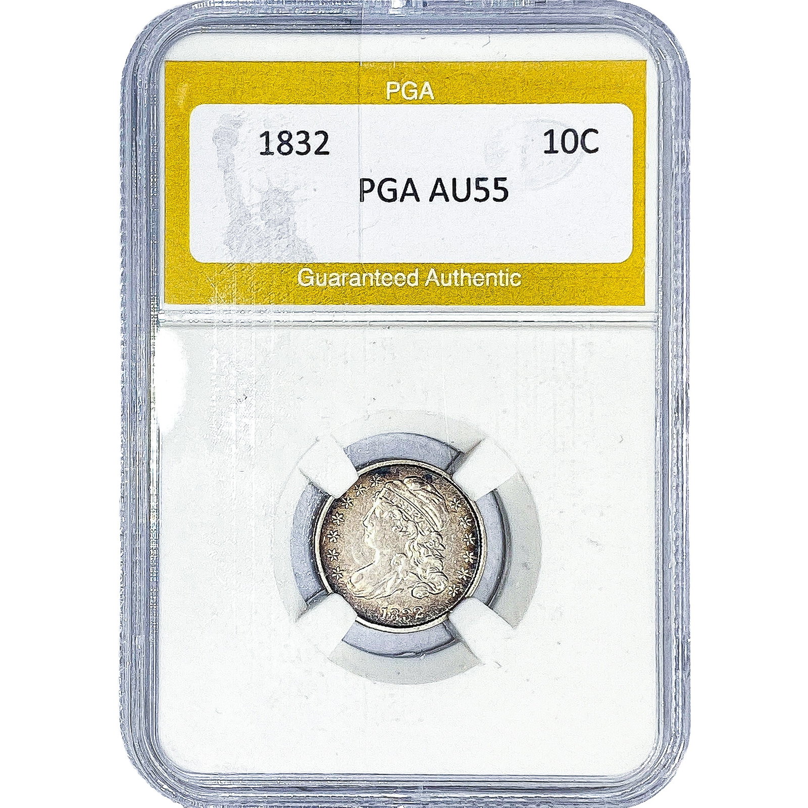 1832 Capped Bust Dime PGA AU55: 1832 Capped Bust Dime PGA AU55