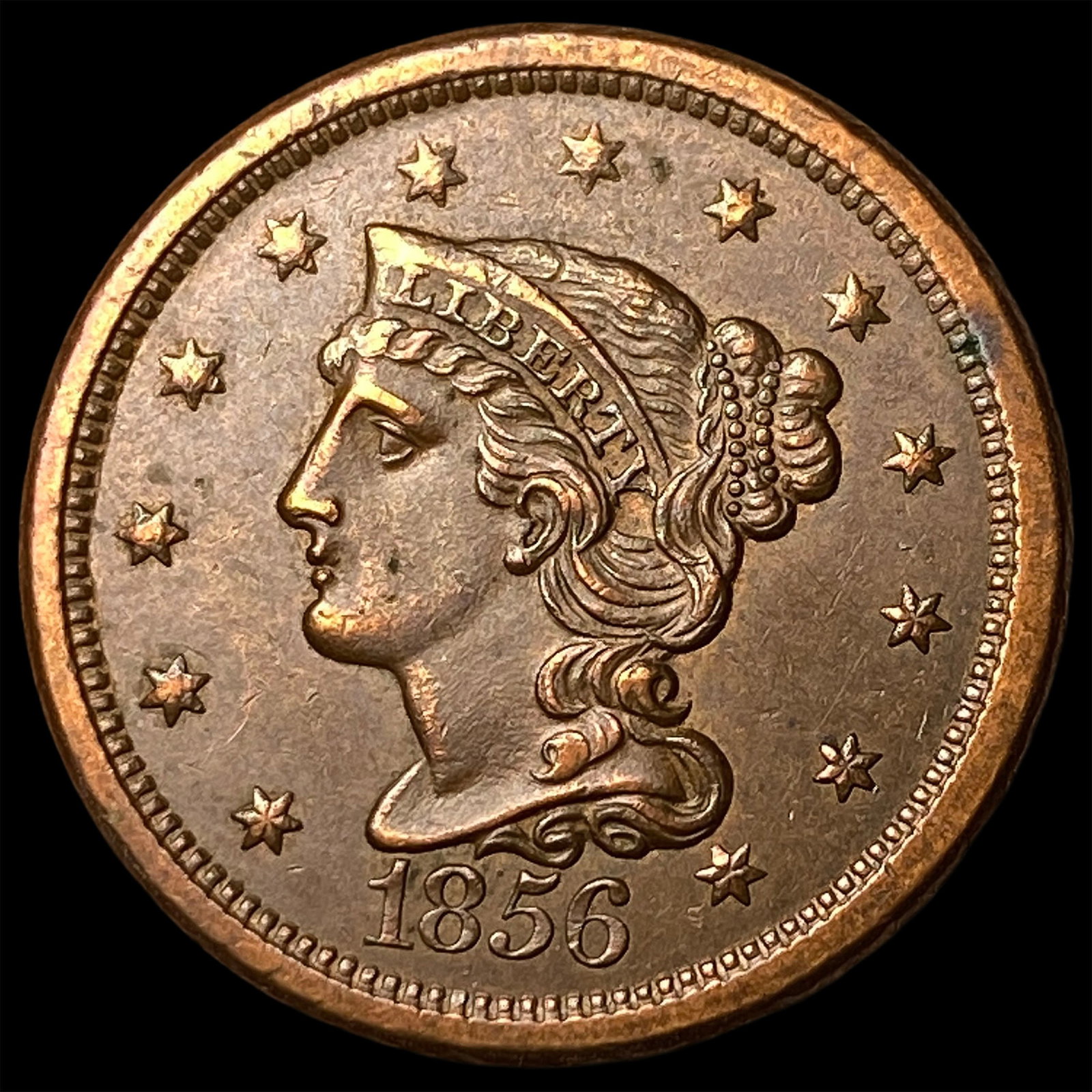 1856 Braided Hair Large Cent UNCIRCULATED (1 of 2)
