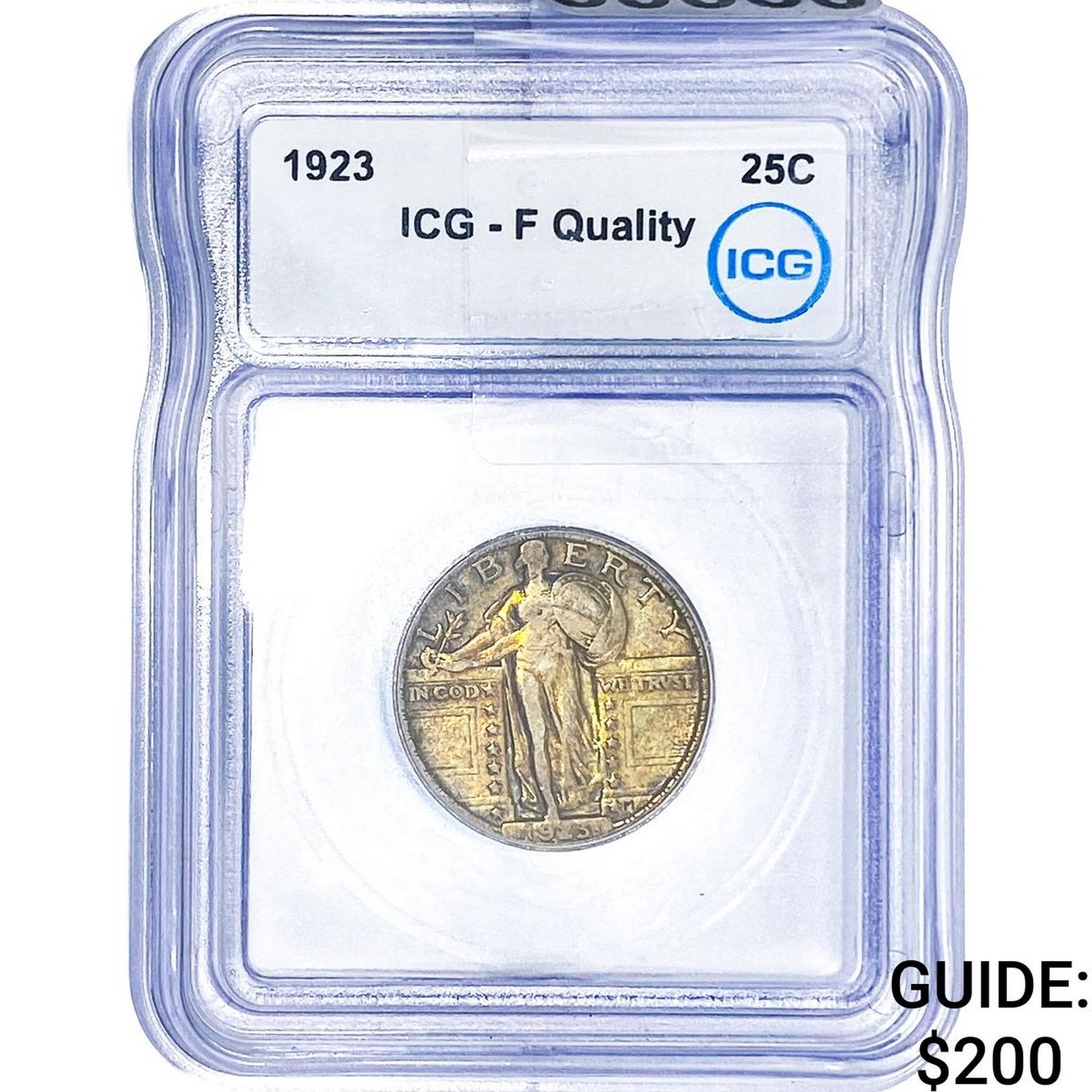 1923 Standing Liberty Quarter ICG F: 1923 Standing Liberty Quarter ICG F