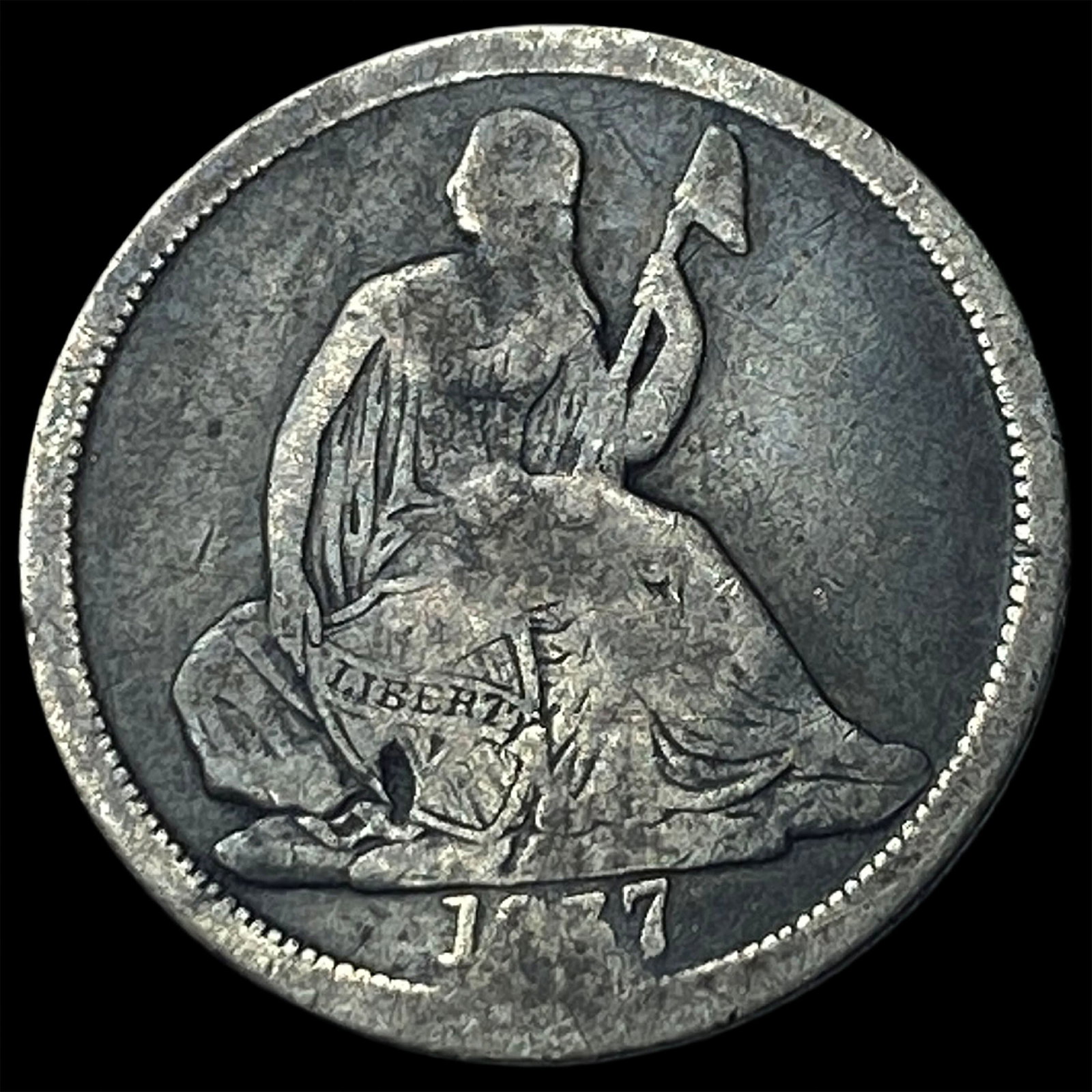 1847 Seated Liberty Dime LIGHTLY CIRCULATED: 1847 Seated Liberty Dime LIGHTLY CIRCULATED