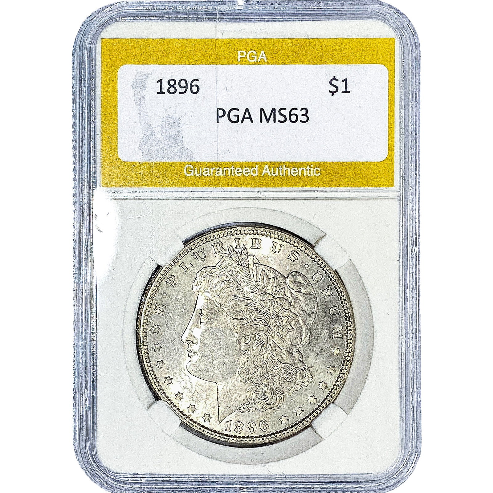 1896 Morgan Silver Dollar PGA MS63: 1896 Morgan Silver Dollar PGA MS63