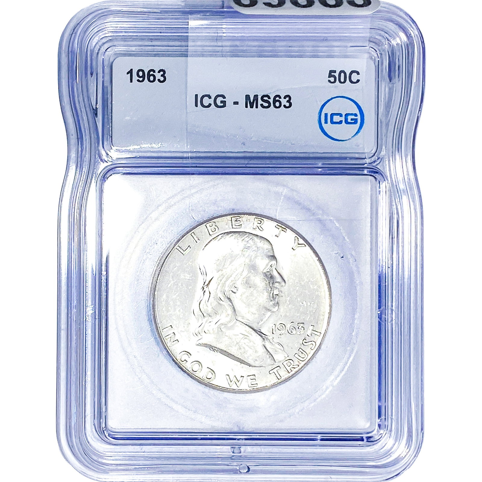 1963 Franklin Half Dollar ICG MS63: 1963 Franklin Half Dollar ICG MS63