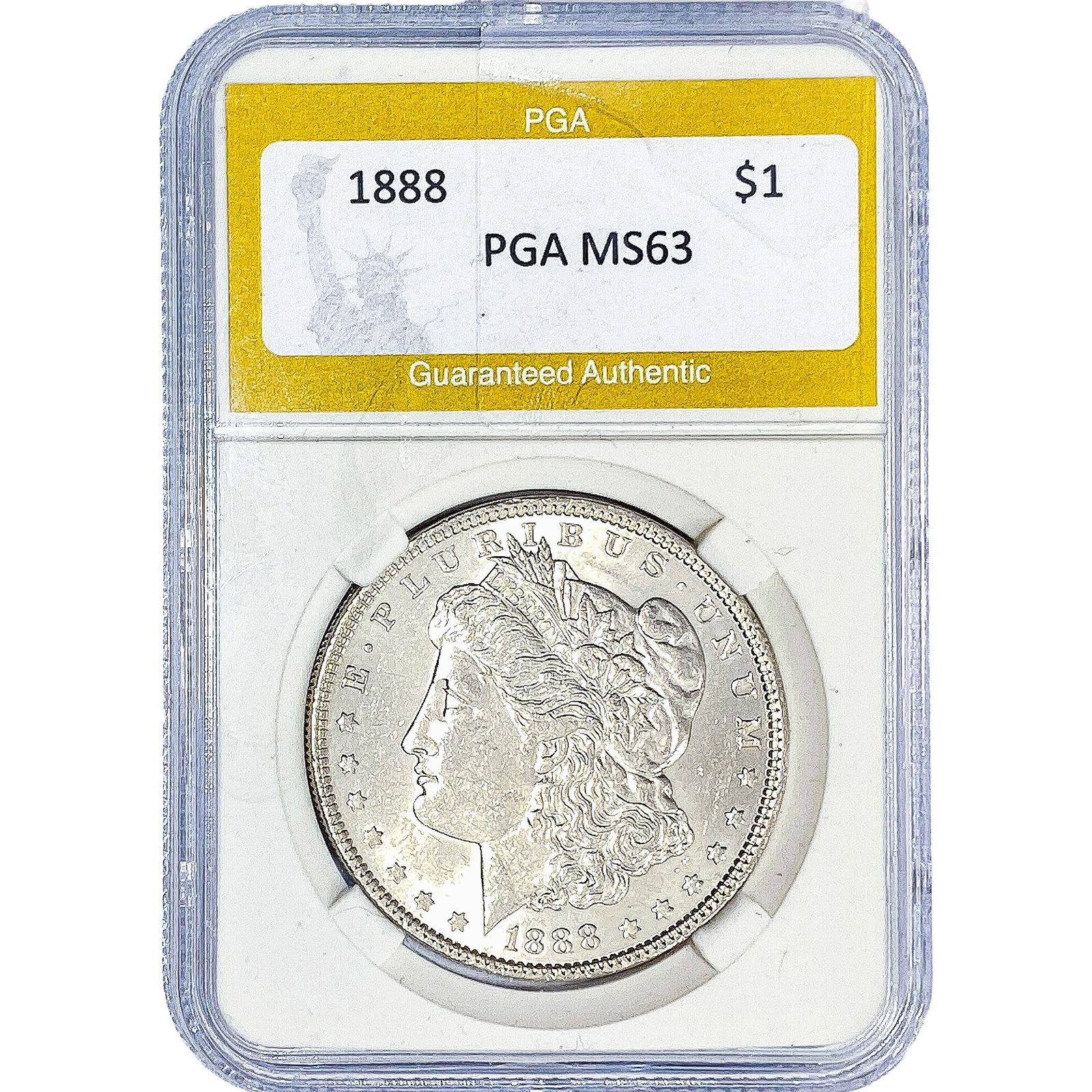 1888 Morgan Silver Dollar PGA MS63: 1888 Morgan Silver Dollar PGA MS63