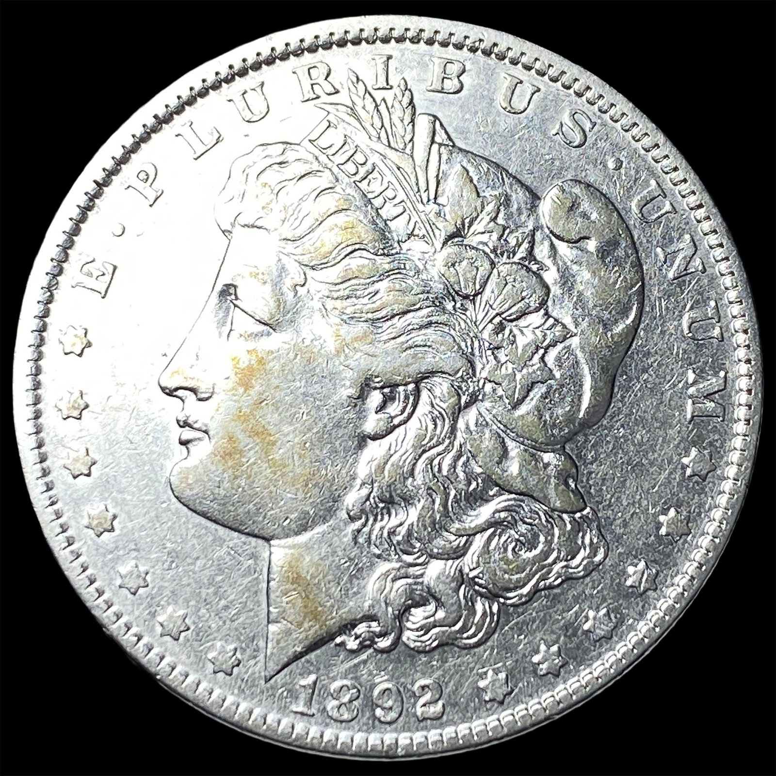 1892-S Silver Morgan Dollar NEARLY UNCIRCULATED: 1892-S Silver Morgan Dollar NEARLY UNCIRCULATED