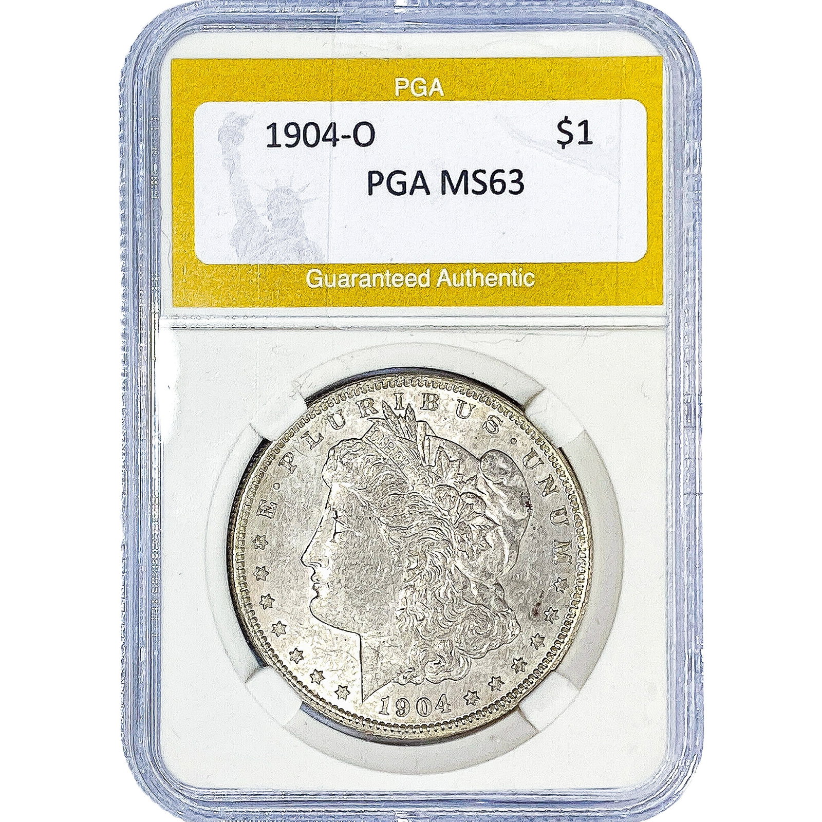 1904-O Morgan Silver Dollar PGA MS63: 1904-O Morgan Silver Dollar PGA MS63