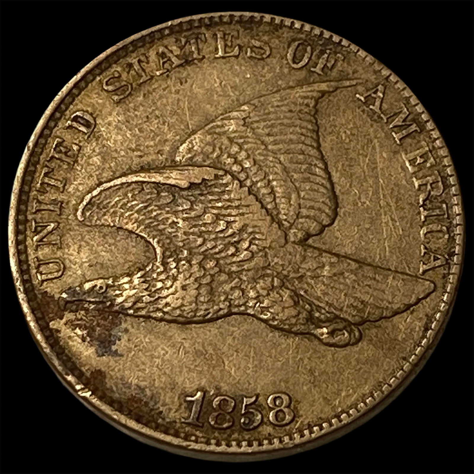 1858 Flying Eagle Cent CLOSELY UNCIRCULATED: 1858 Flying Eagle Cent CLOSELY UNCIRCULATED
